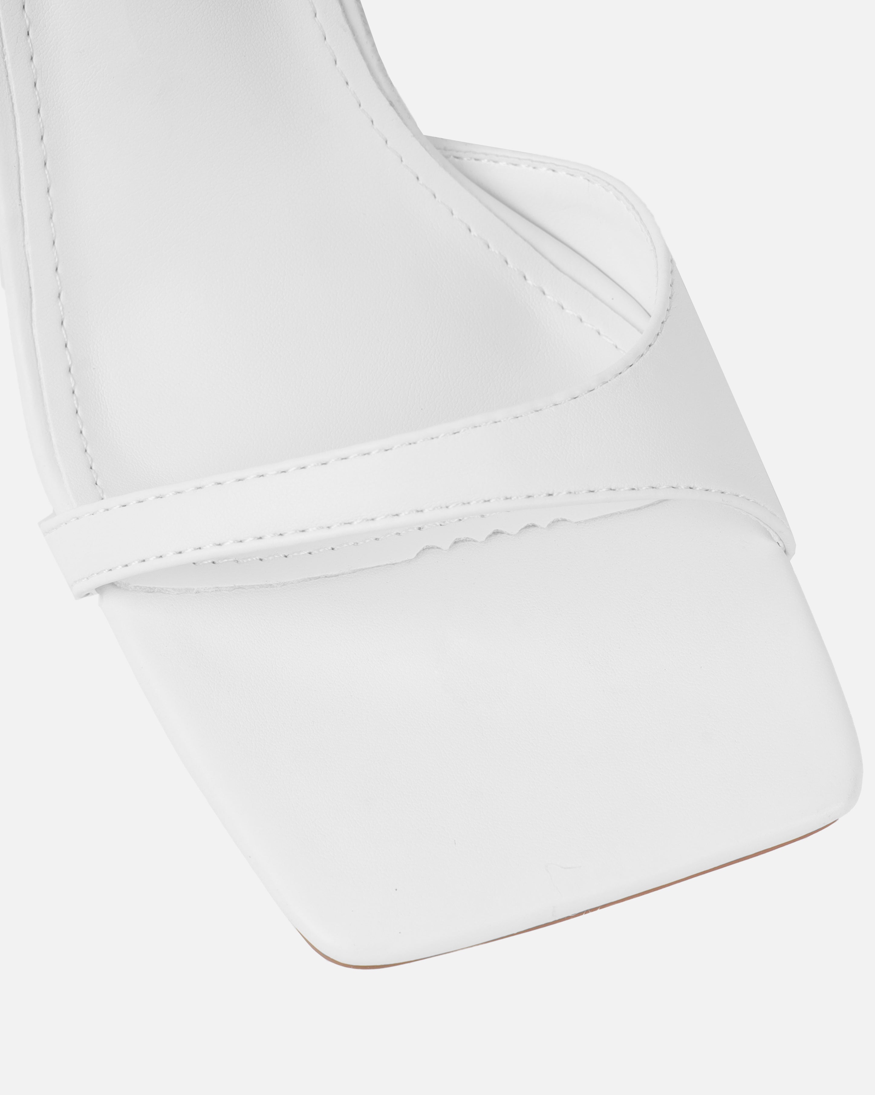 Mary Bedford Romee White Diamante Chain Stiletto Heels | SIMMI London