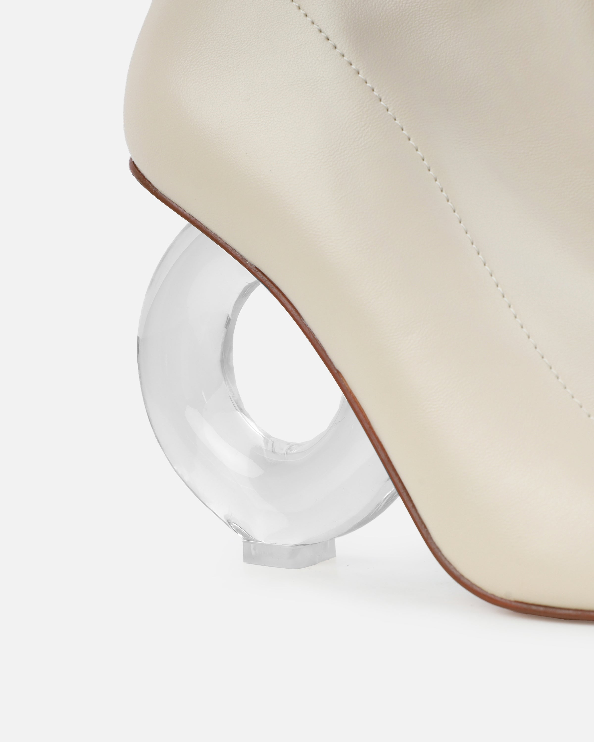 Brycen Stone Clear Sculptural Heel Boots | SIMMI London