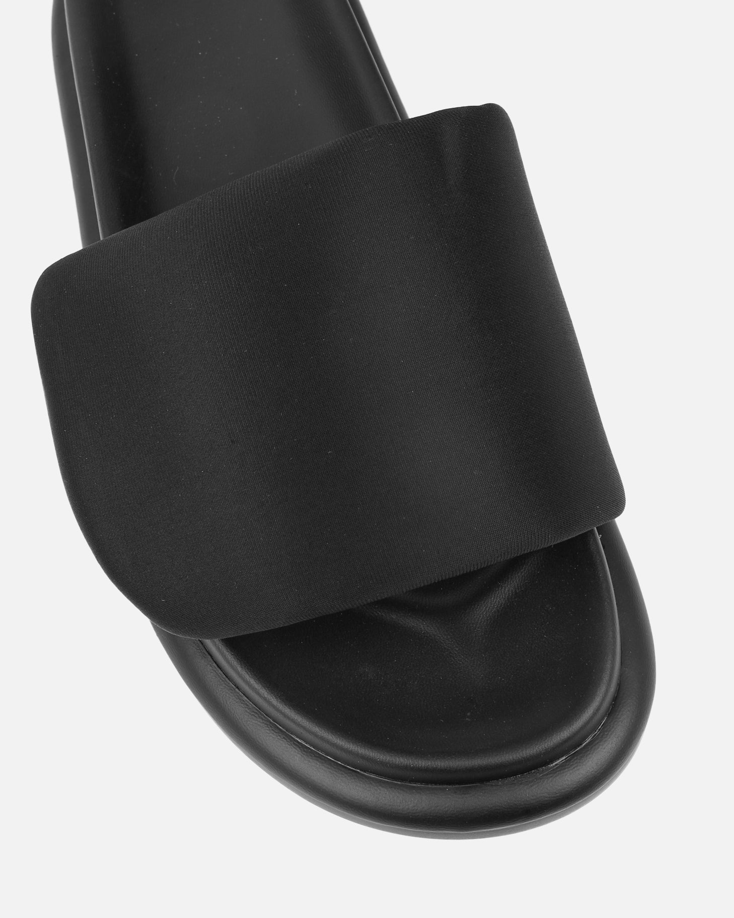 Cactus Black Padded Slider Sandals