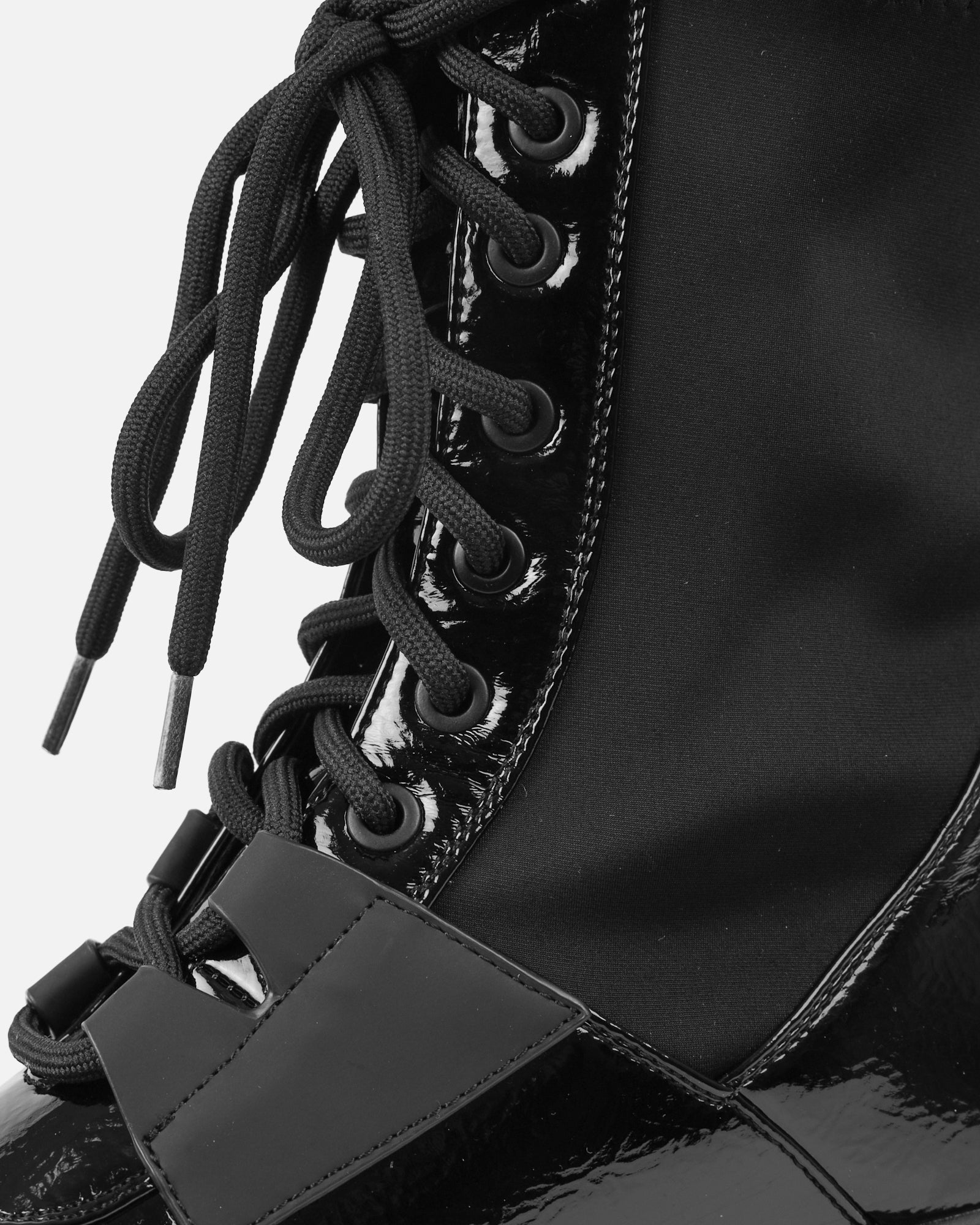 Camden Black Chunky Lace Detail Boots | SIMMI London