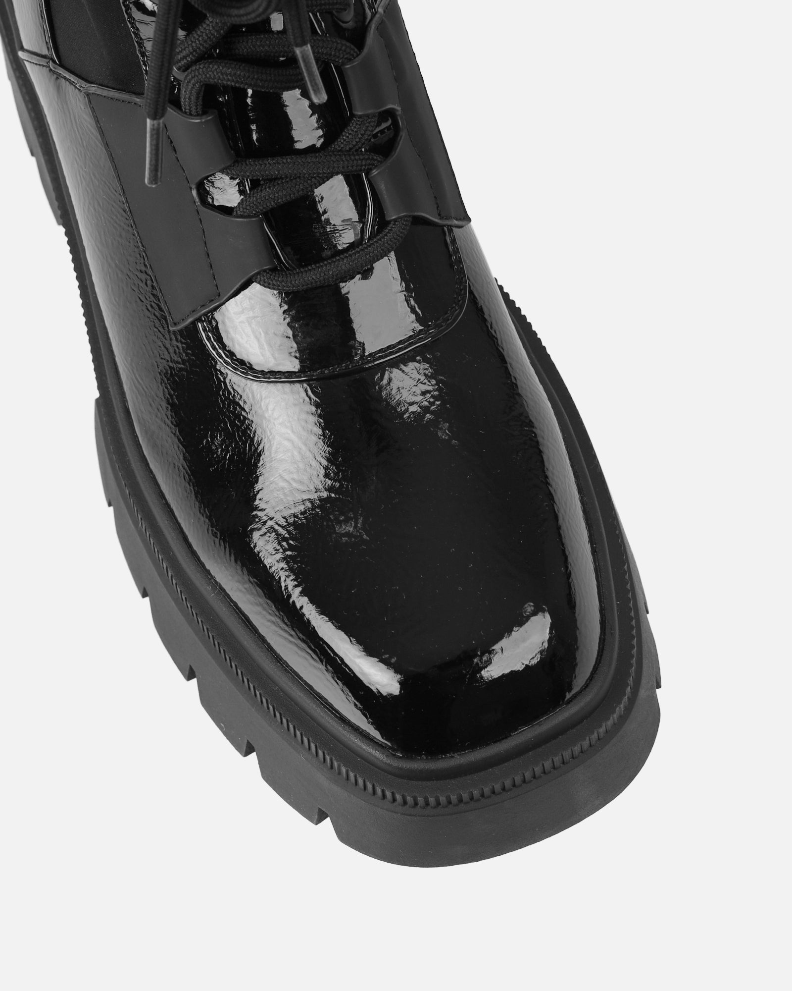 Camden Black Chunky Lace Detail Boots | SIMMI London