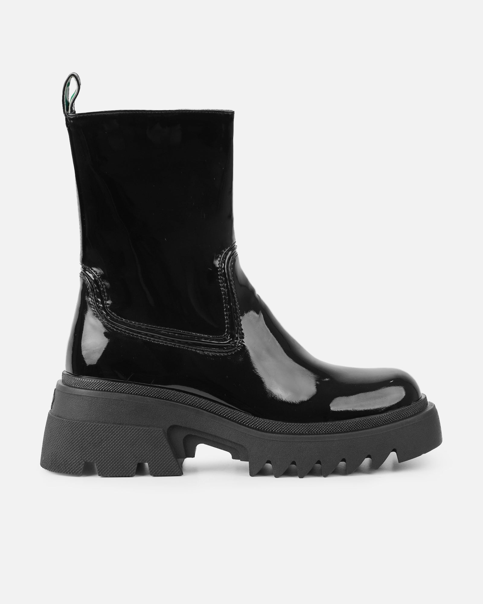 Candace Black Patent Ankle Boots | SIMMI London