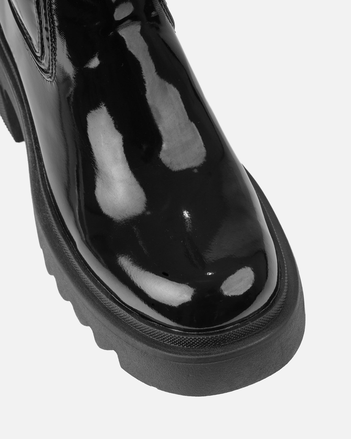 Candace Black Patent Ankle Boots | SIMMI London