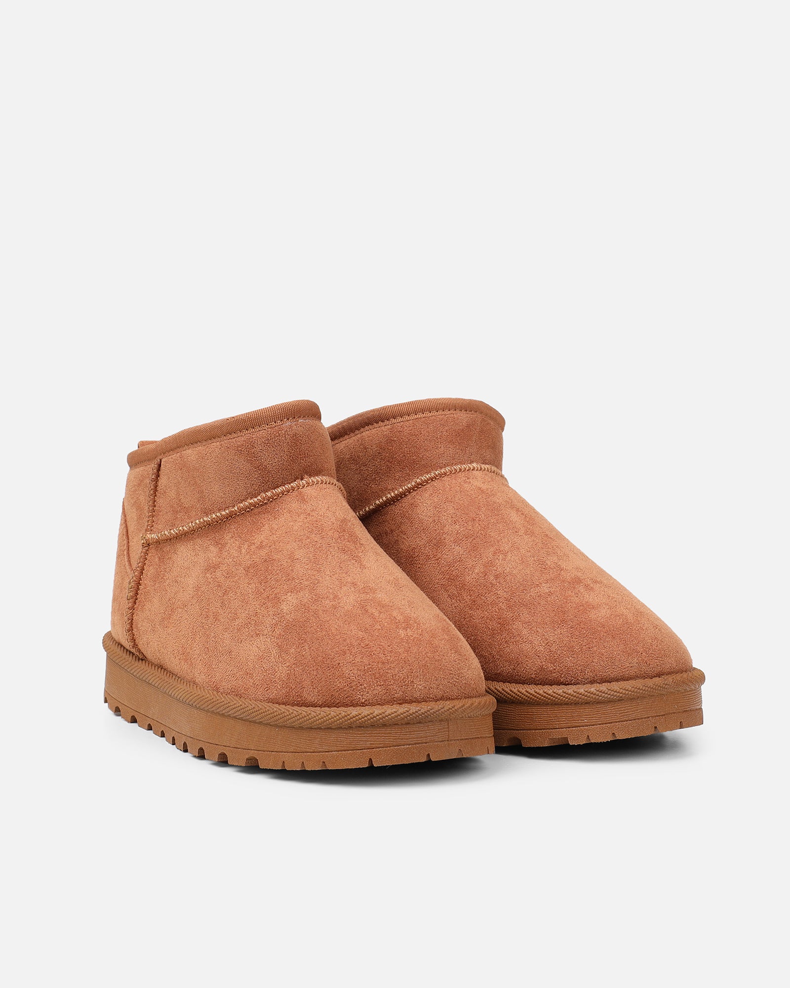 Cari Tan Faux Suede Ultra Low Boots | SIMMI London