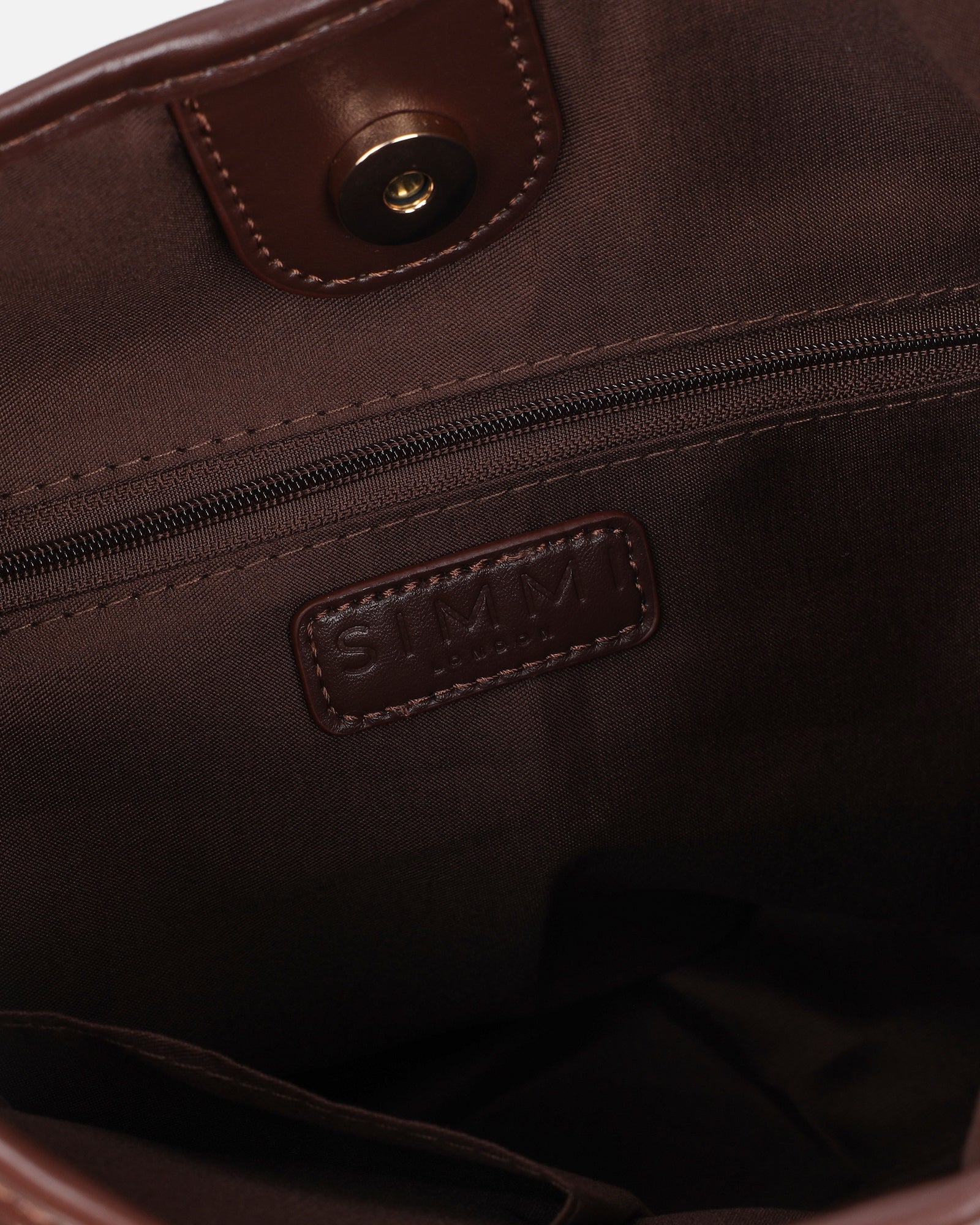 Caria Brown Woven Shoulder Bag | SIMMI London