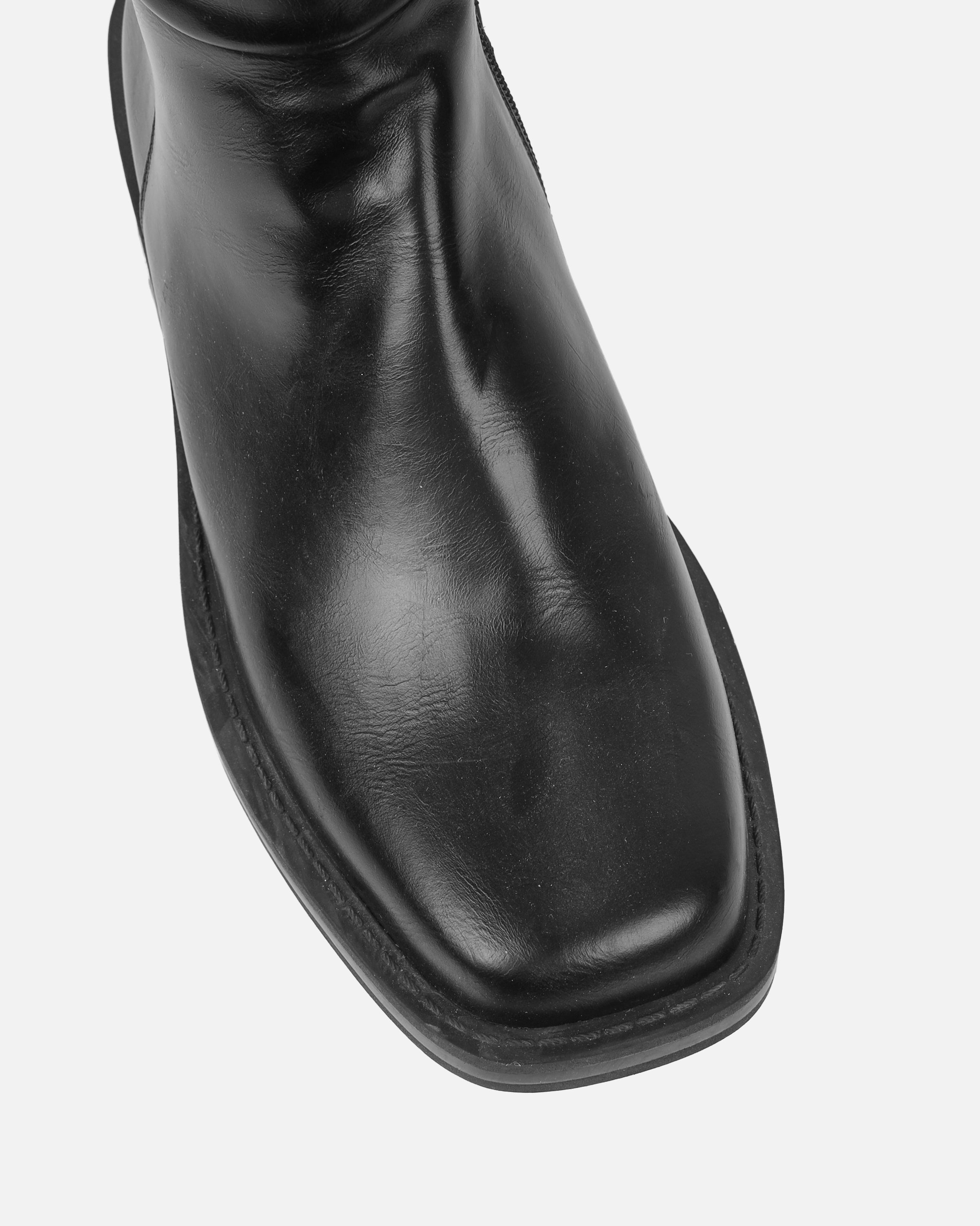 Darell Black Flat Over The Knee Boots  | SIMMI London