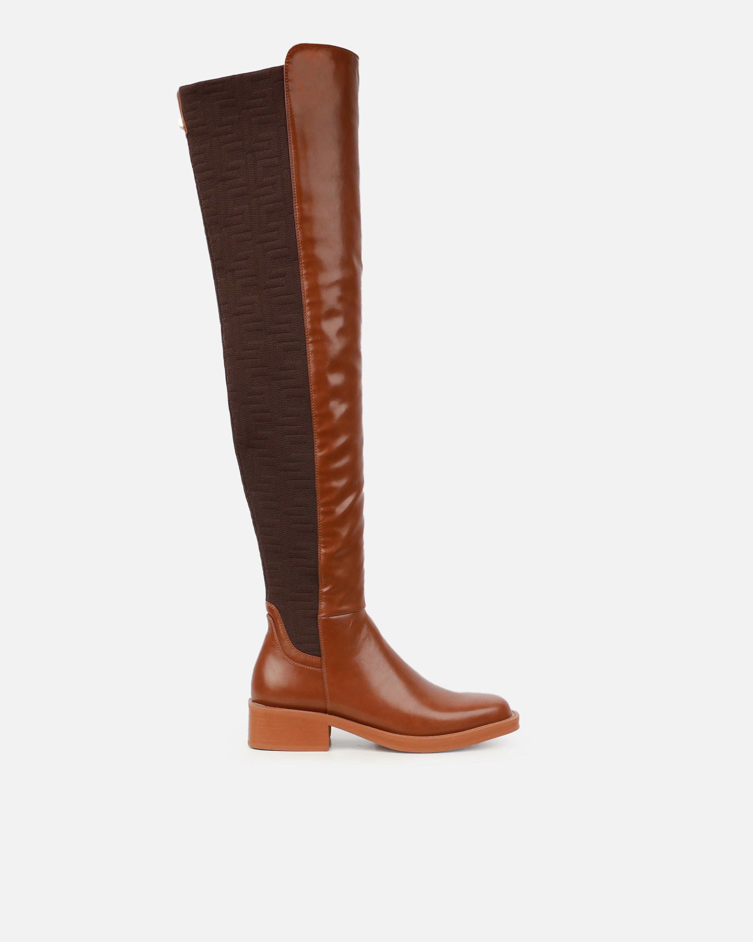 Darell Tan Flat Over The Knee Boots | SIMMI London