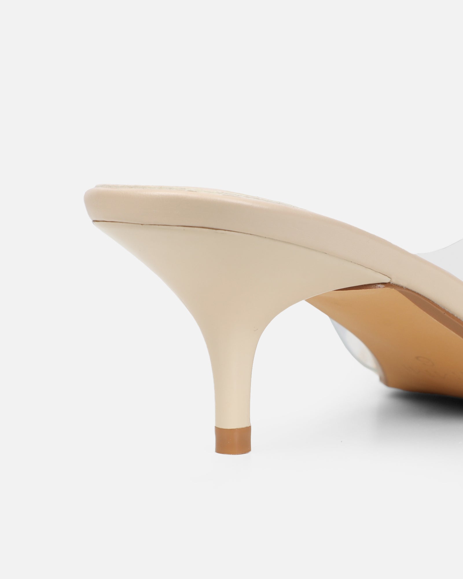 Chara Clear Diamante Nude Low Court Shoes | SIMMI London