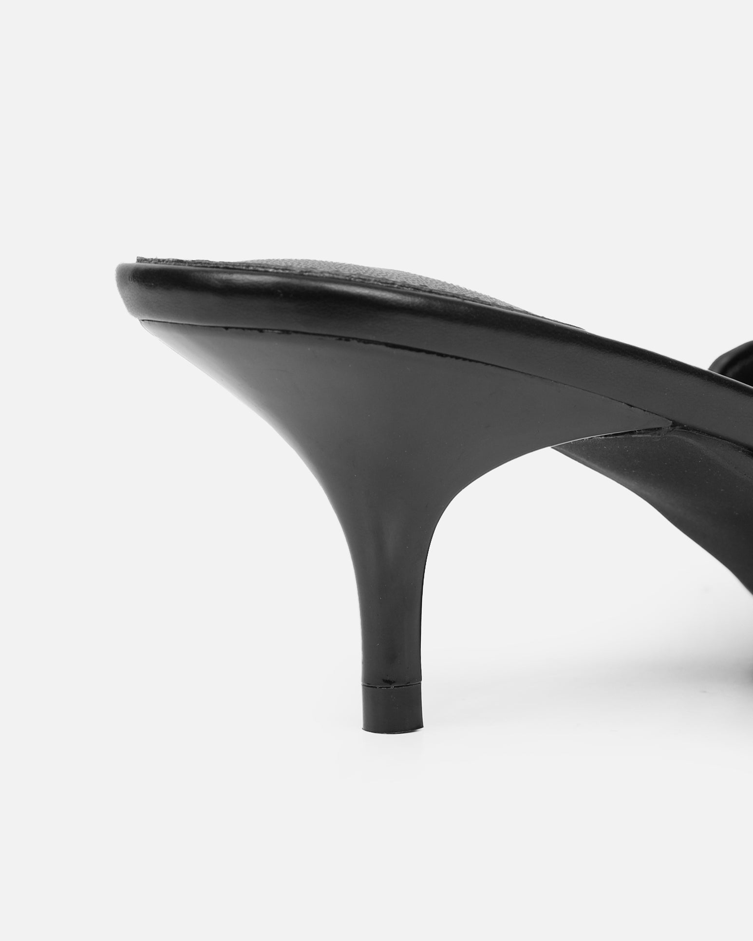 Skyes Black Eyelet Detail Low Heel Court Shoes | SIMMI London