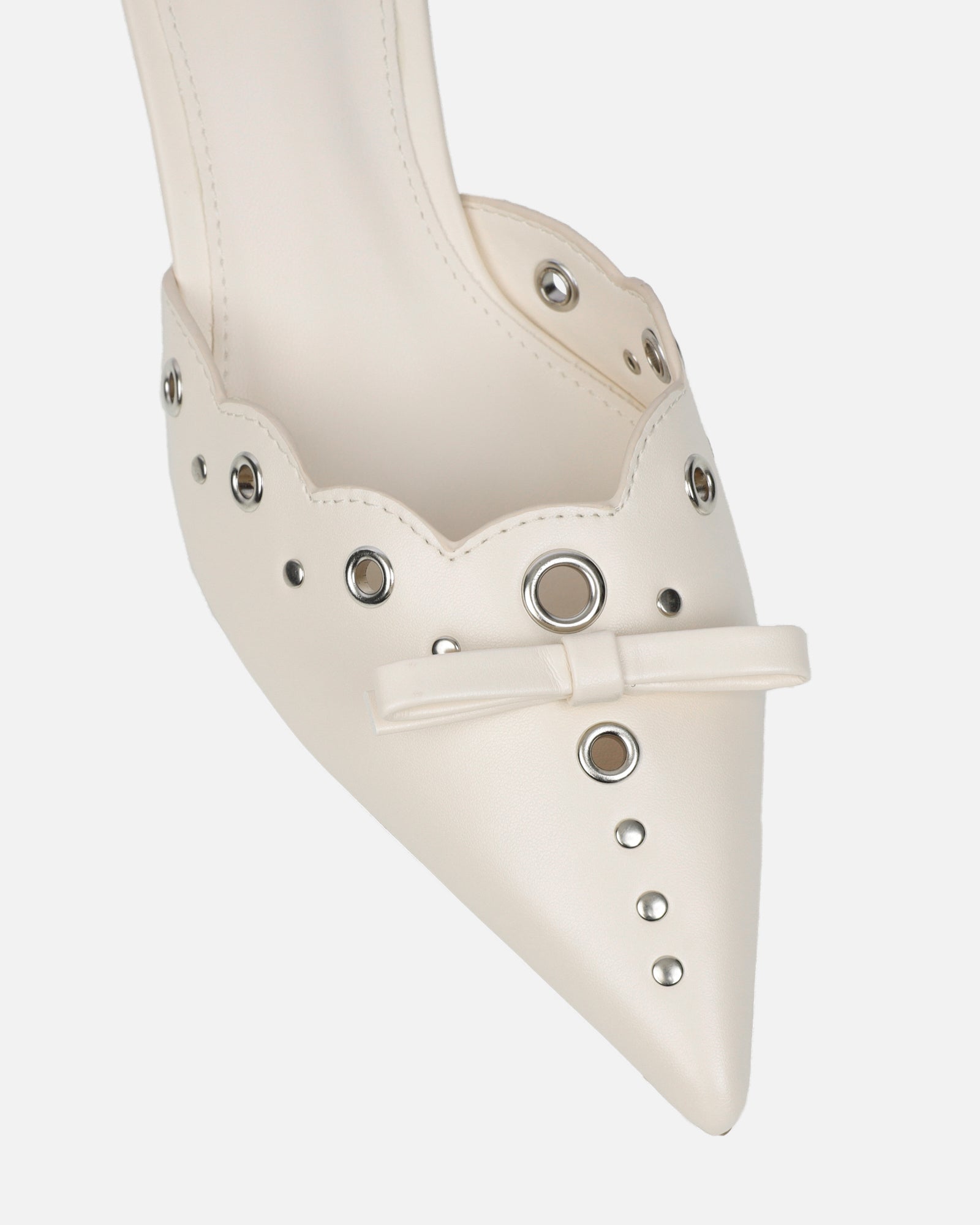 Skyes Stone Eyelet Detail Low Heel Court Shoes | SIMMI London