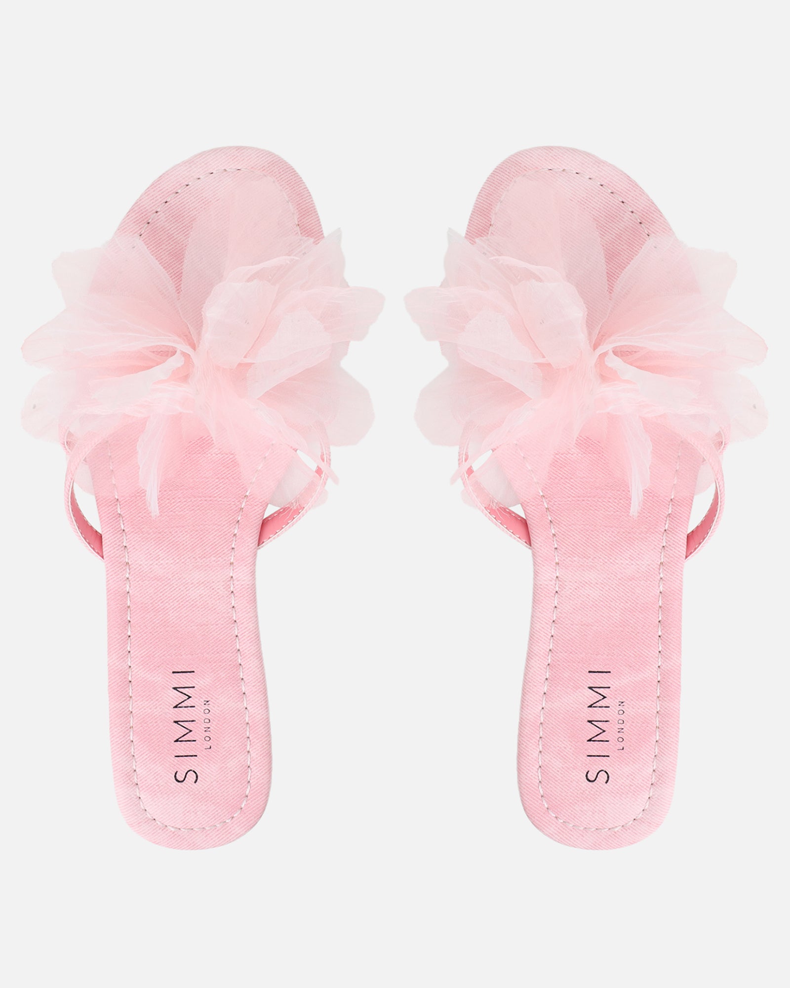 Shole Pink Wash Flat Sandals | SIMMI London