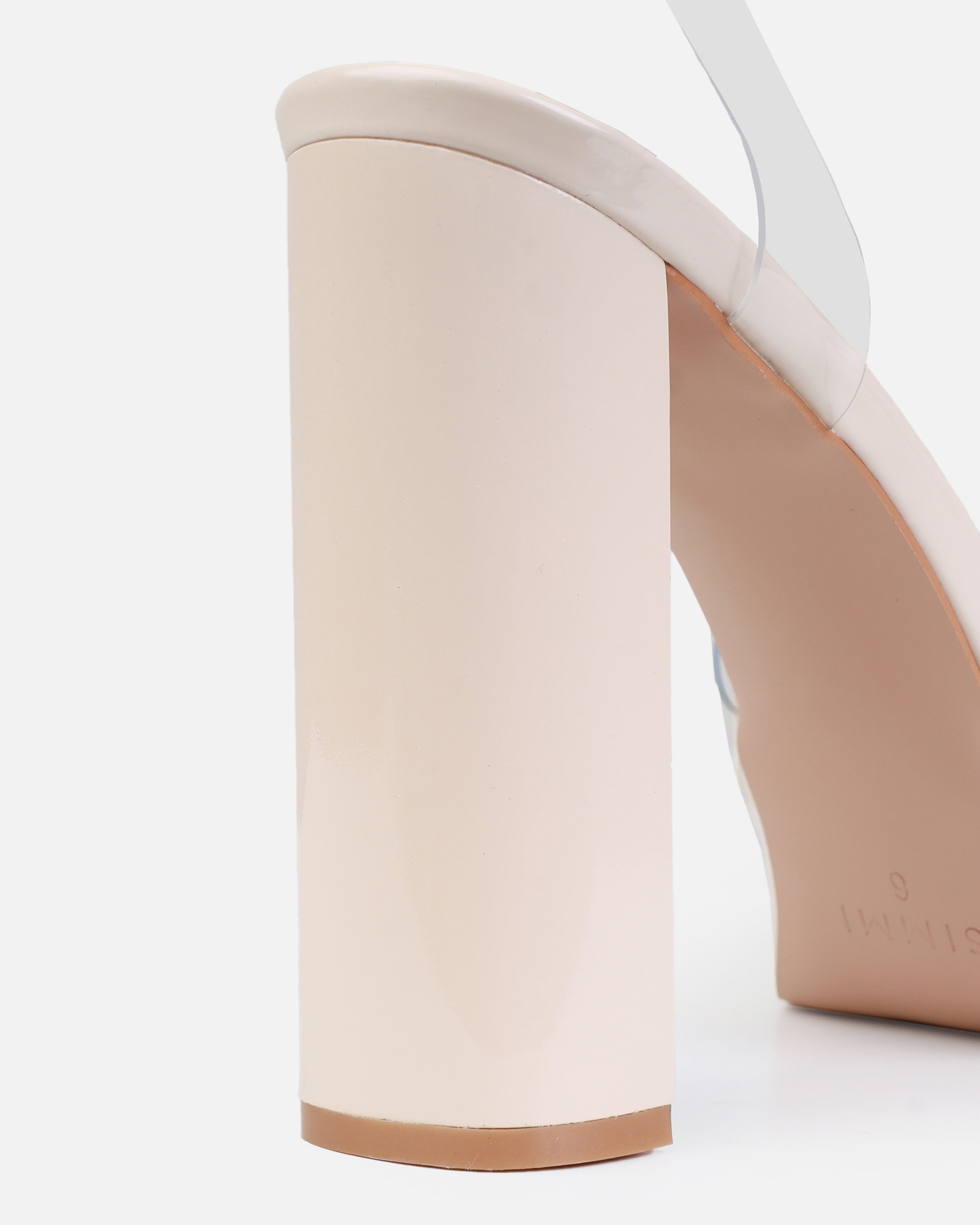 Monifa Stone Clear Platform Block Heels | SIMMI London