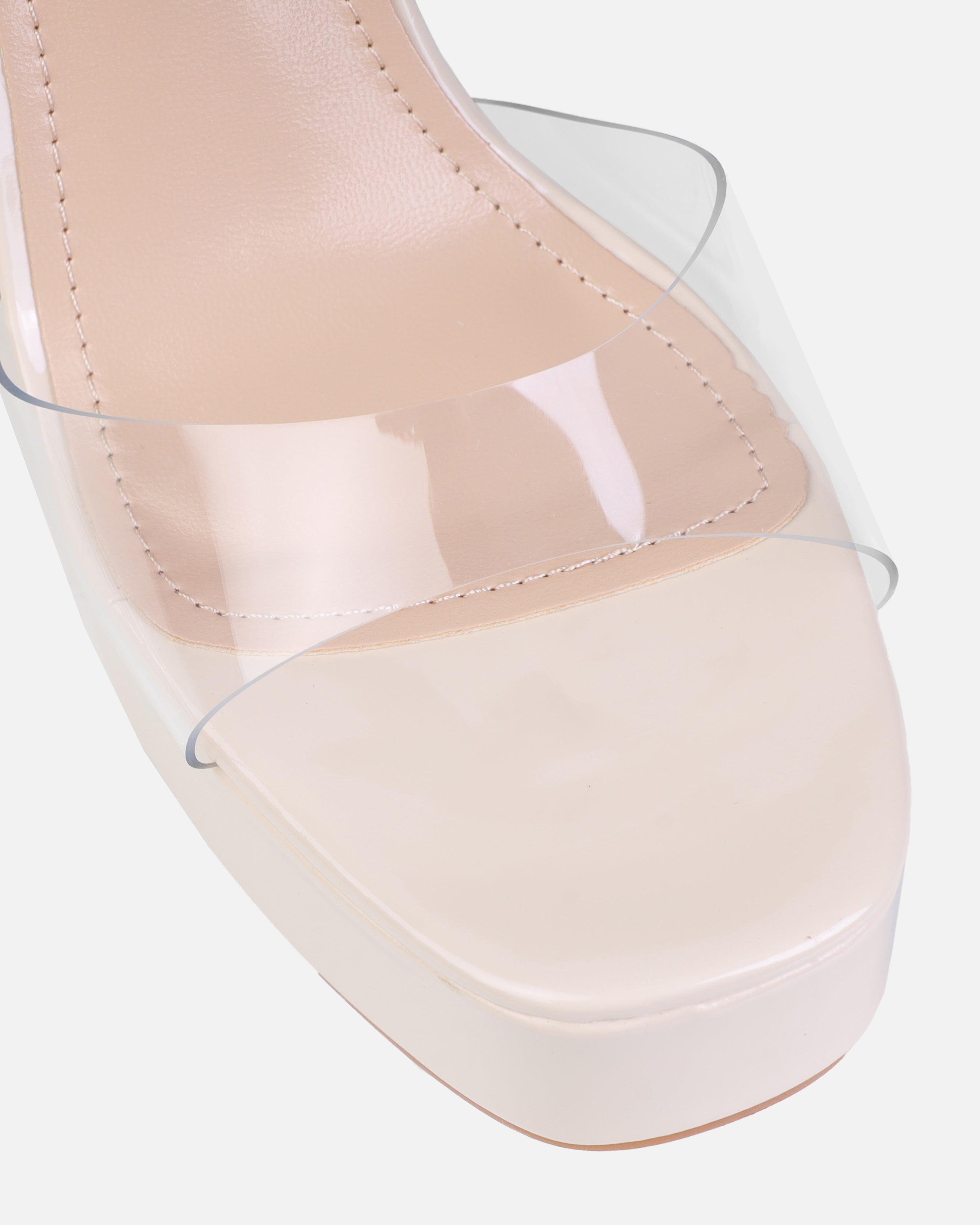 Monifa Stone Clear Platform Block Heels | SIMMI London