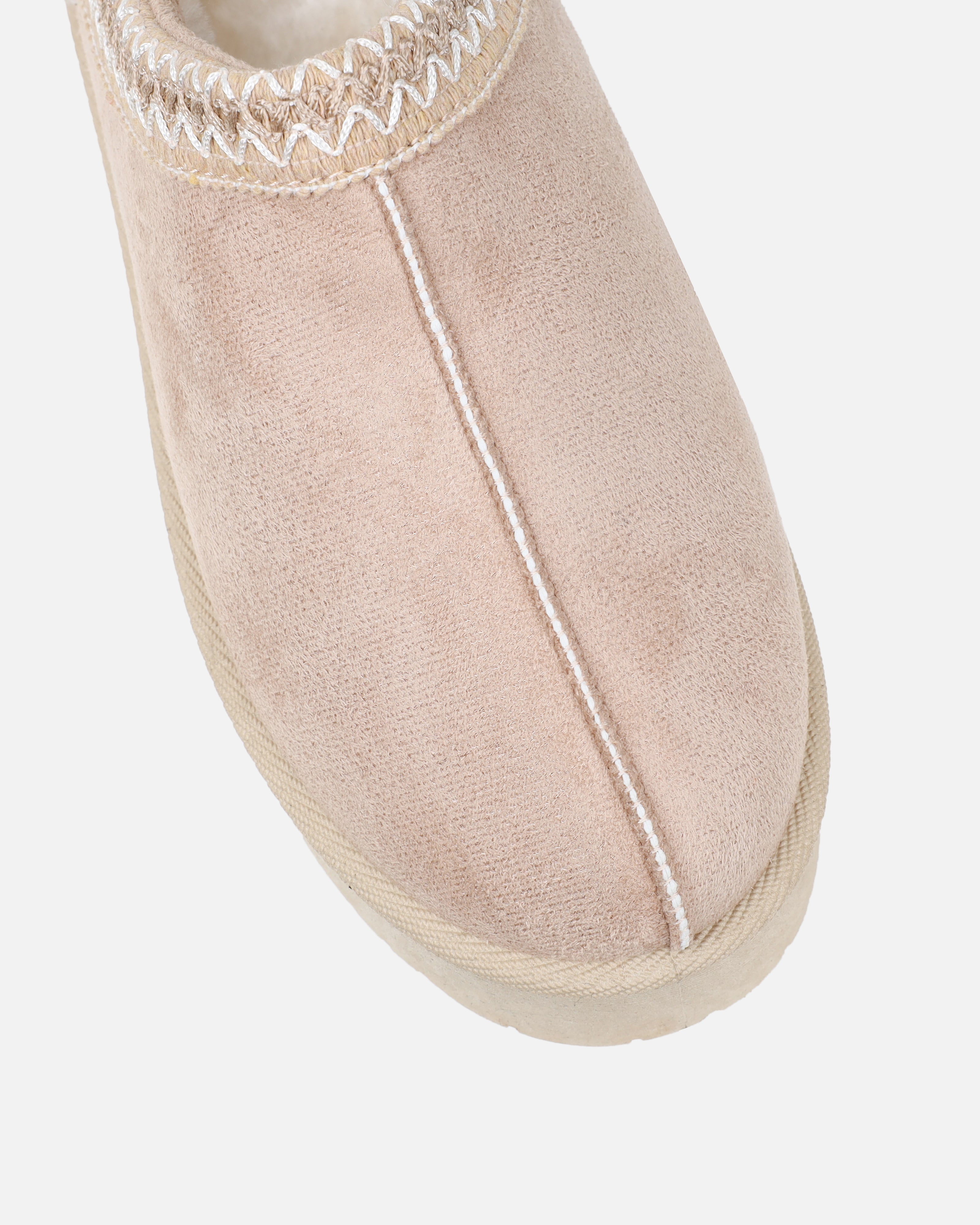 Coko Beige Faux Suede Flatform | SIMMI London