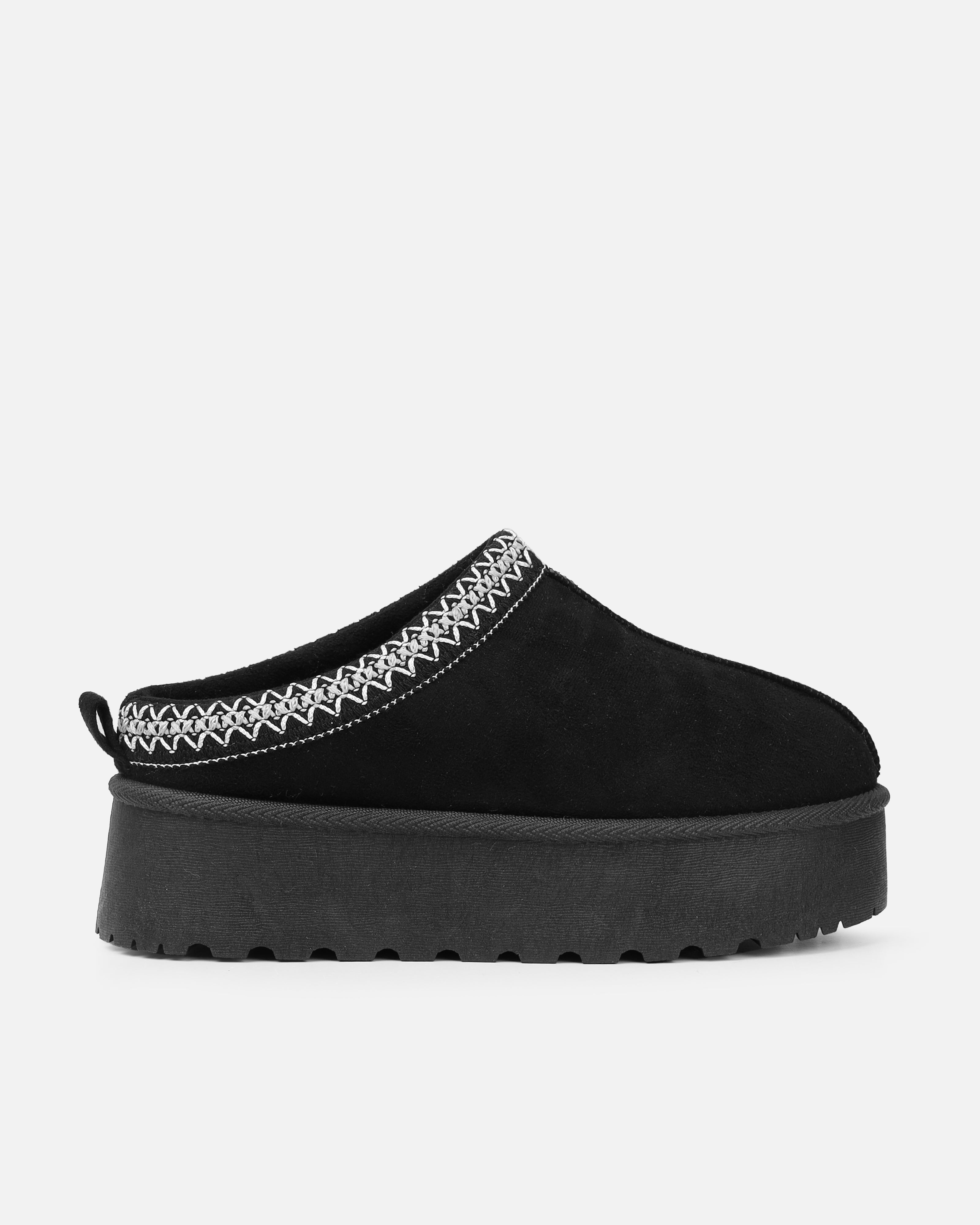 Coko Black Saux Suede Flatform | SIMMI London