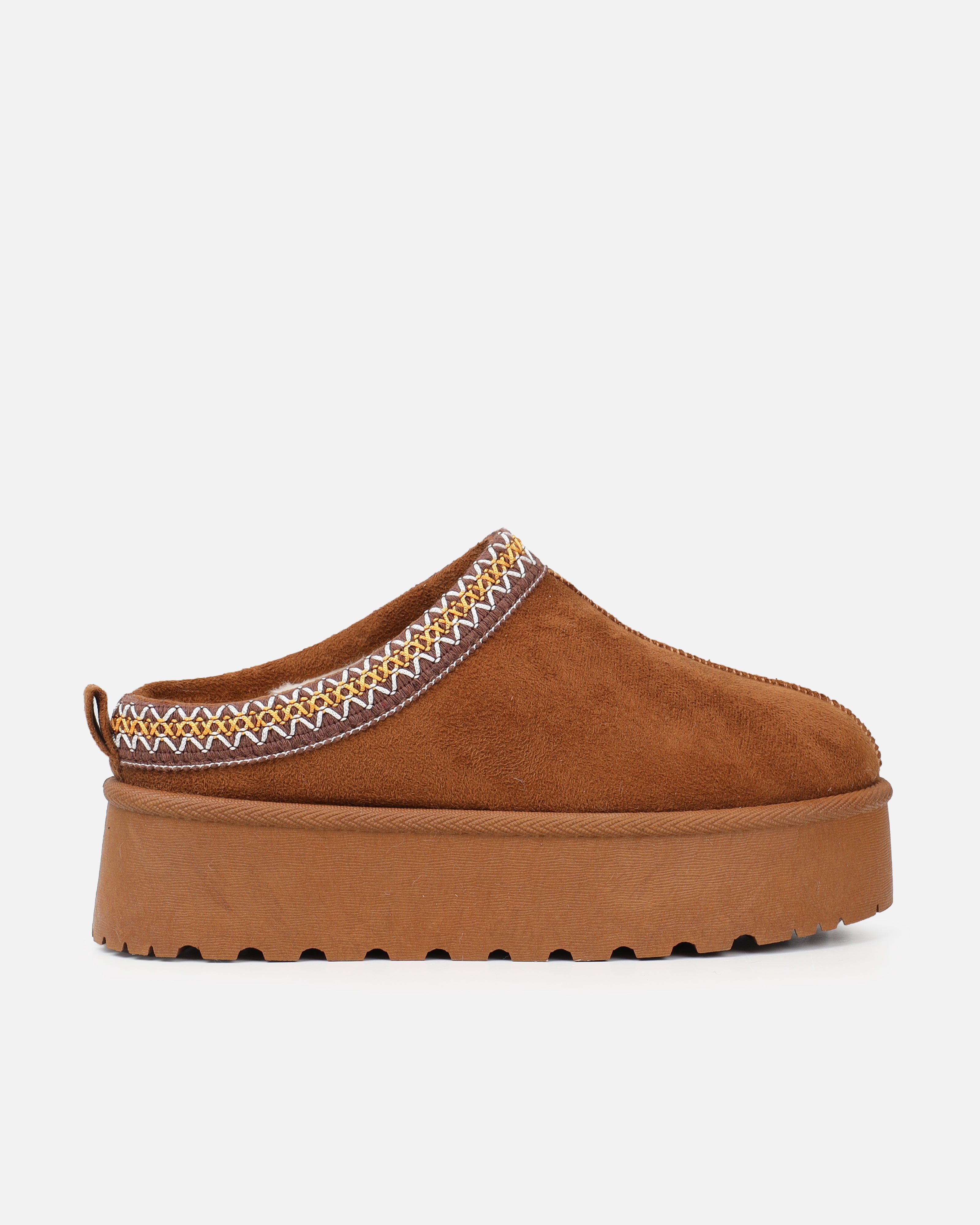 Coko Tan Faux Suede Flatform | SIMMI London