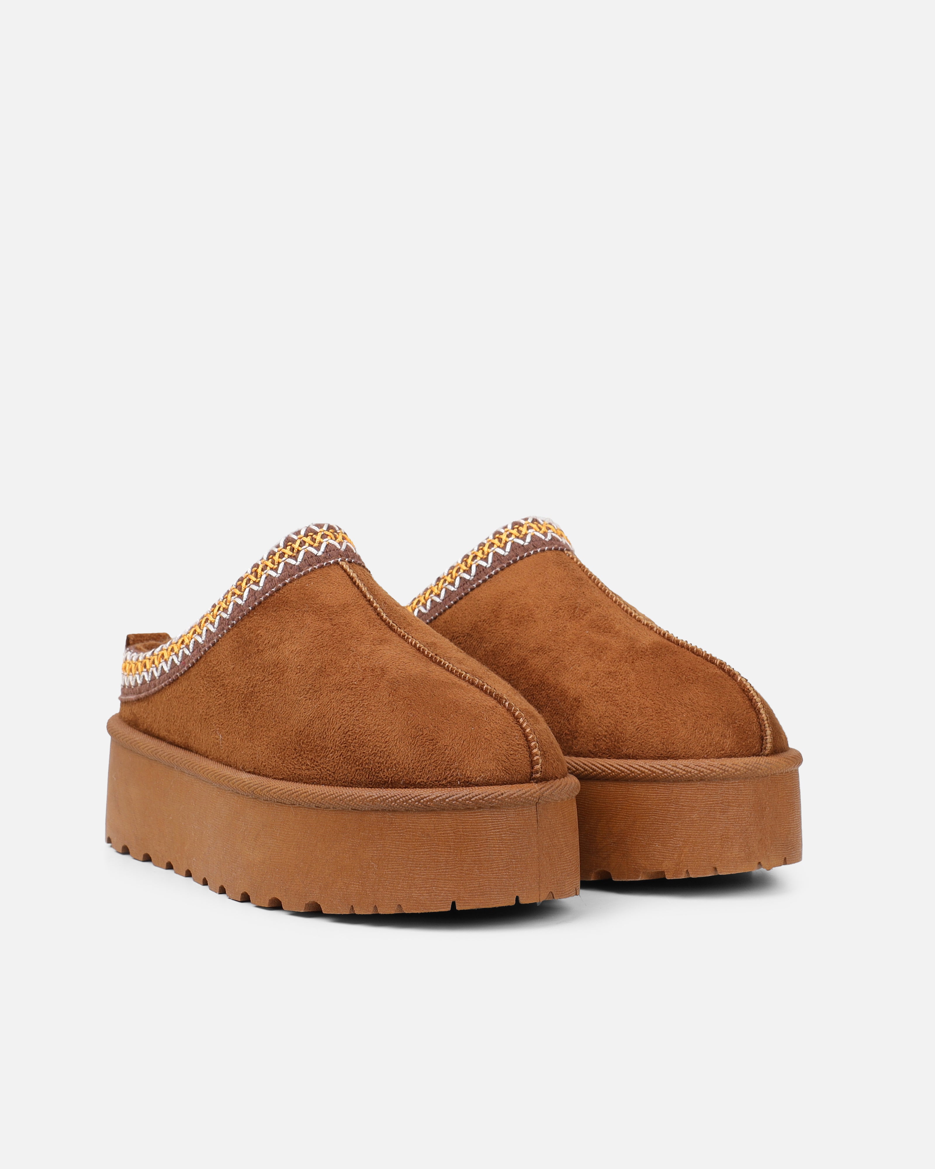Coko Tan Faux Suede Flatform | SIMMI London