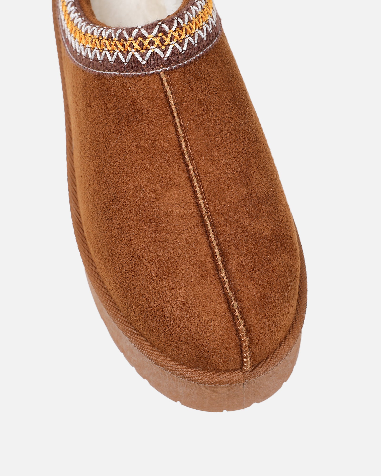 Coko Tan Faux Suede Flatform | SIMMI London