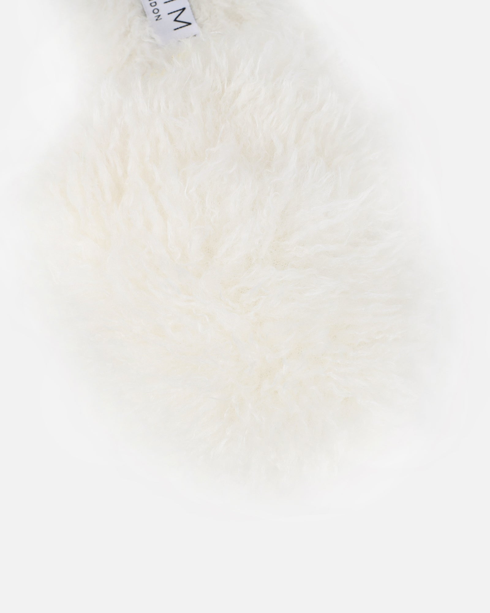 Floof Cream Curly Faux Fur Slippers | SIMMI London