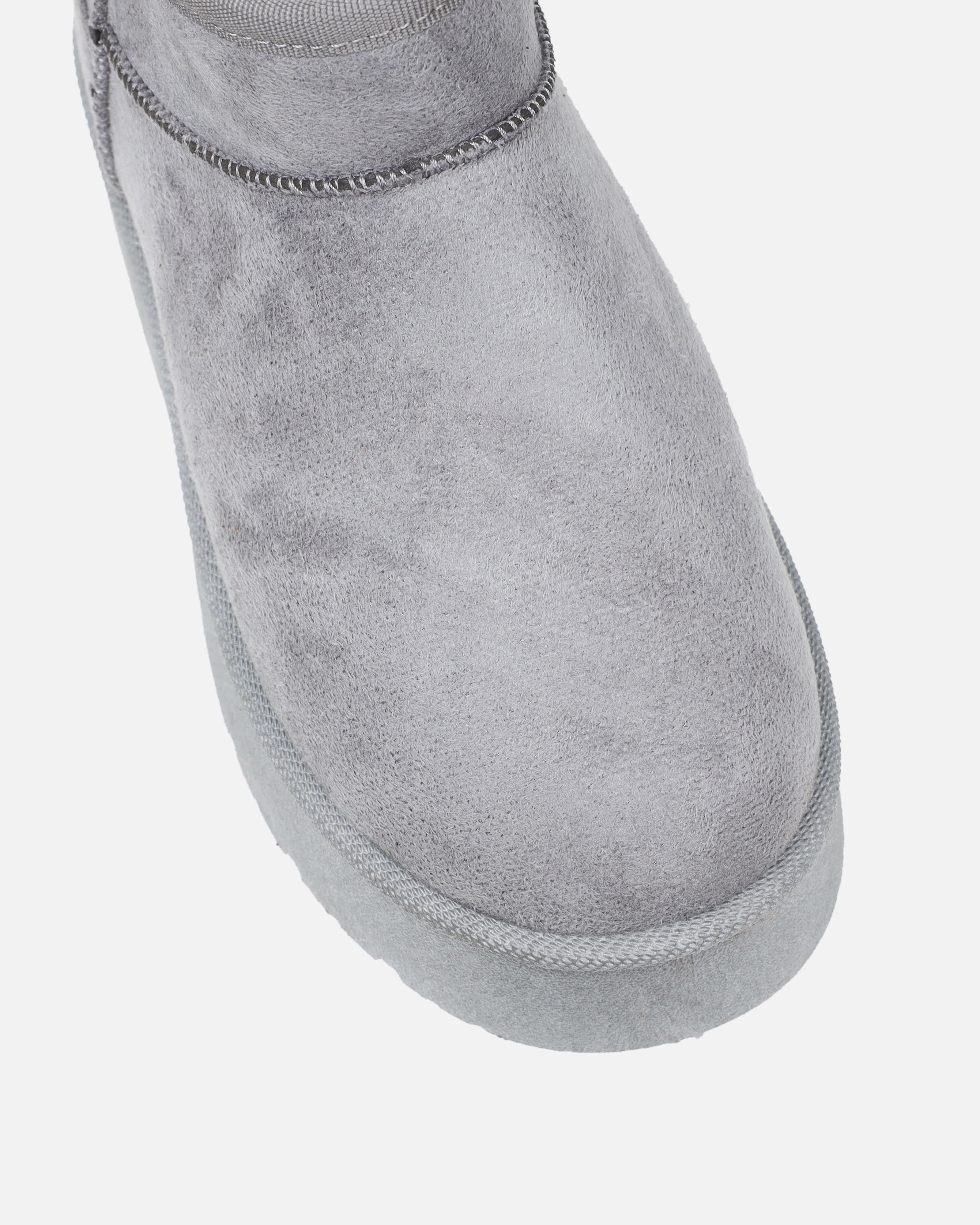 Cori Grey Faux Suede Flatform Boots | SIMMI London