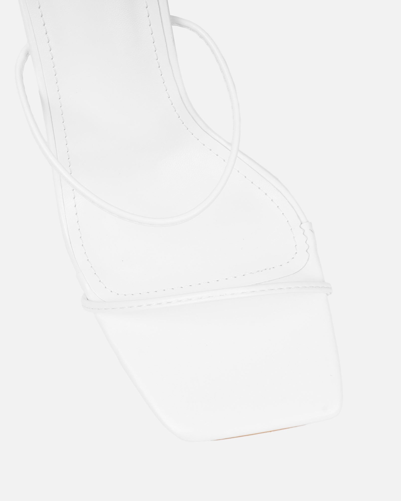 Neeli White Triple Strap Heeled Sandals | SIMMI London