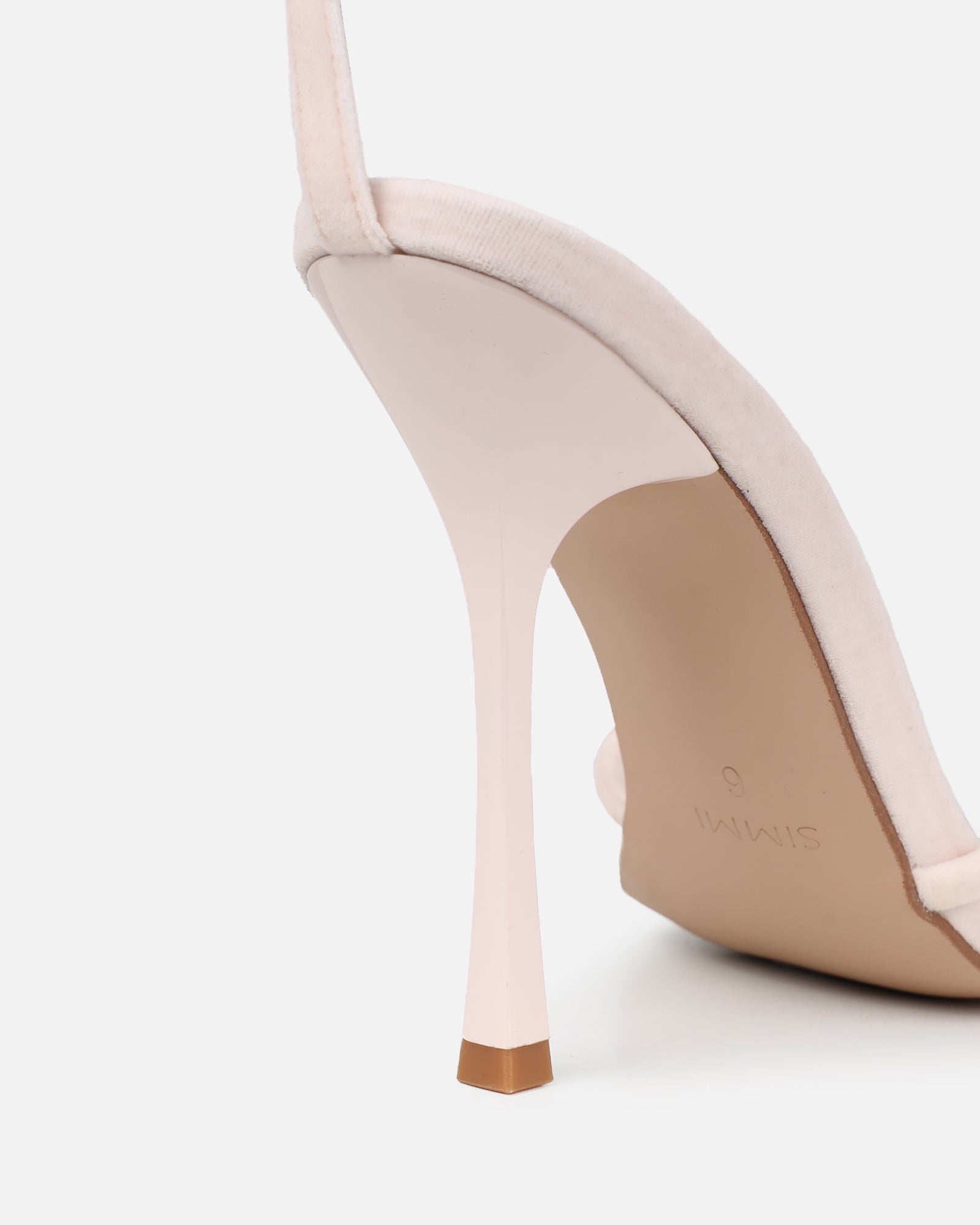 Malinda Stone Velvet Heeled Sandals | SIMMI London