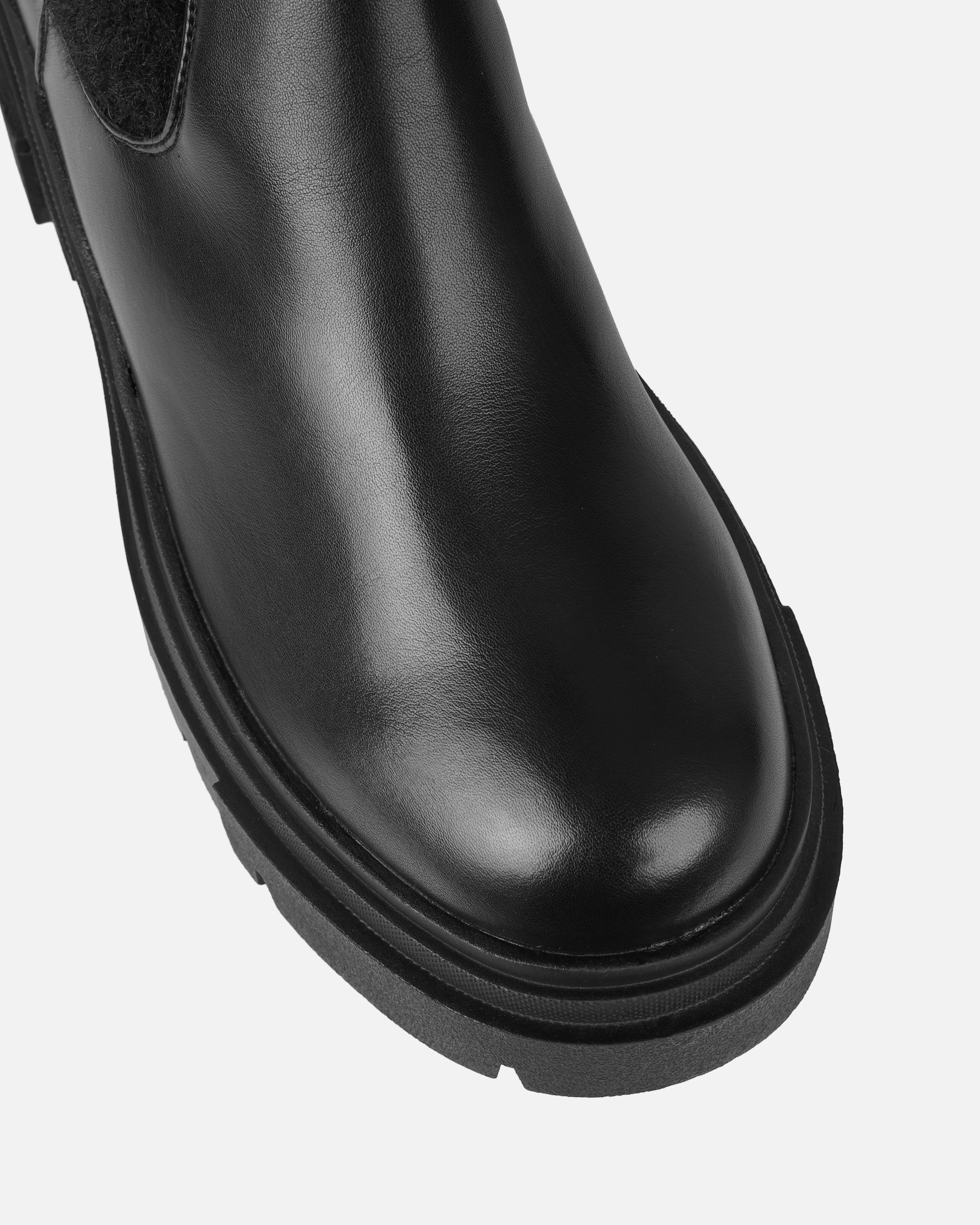 Stallone Black Over The Knee Fluffy Sock Boots | SIMMI London