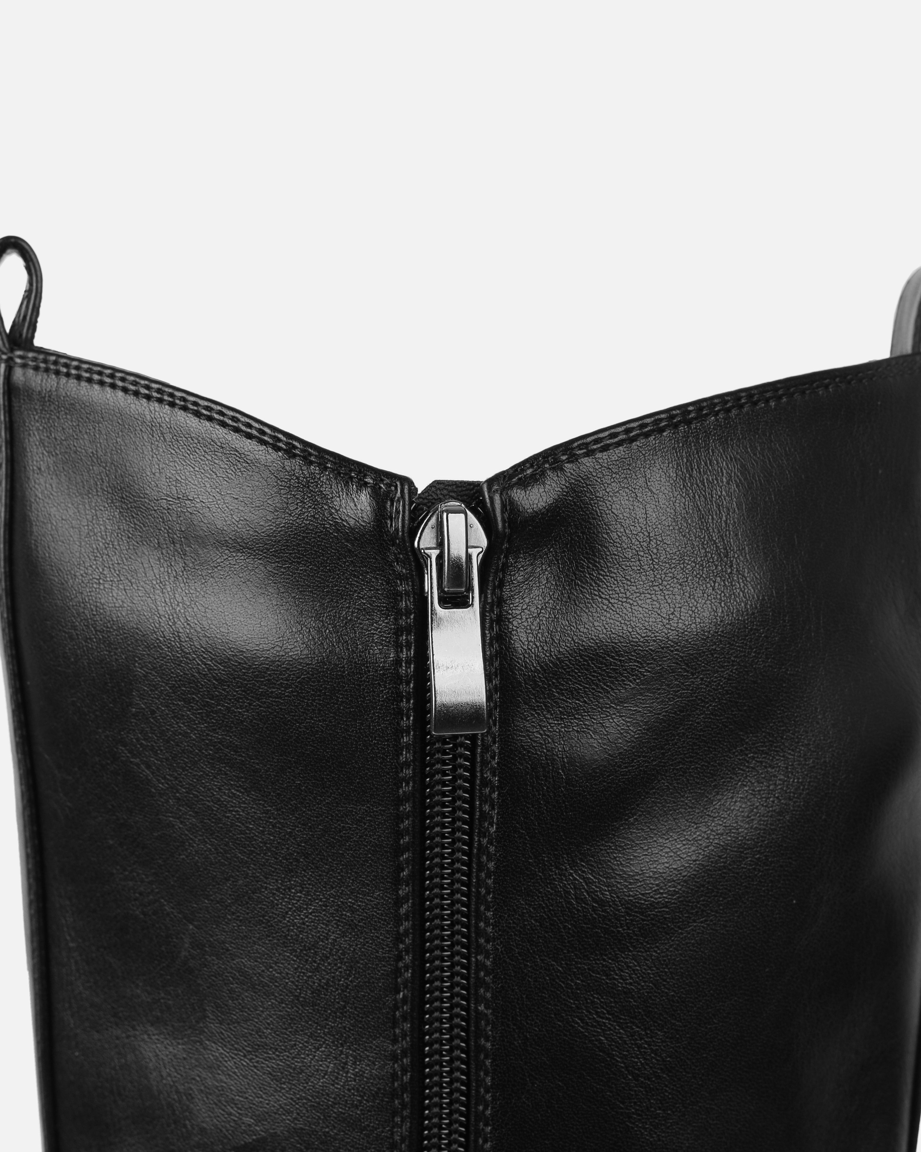 Tommo Black Flat Chunky Knee High Boots | SIMMI London