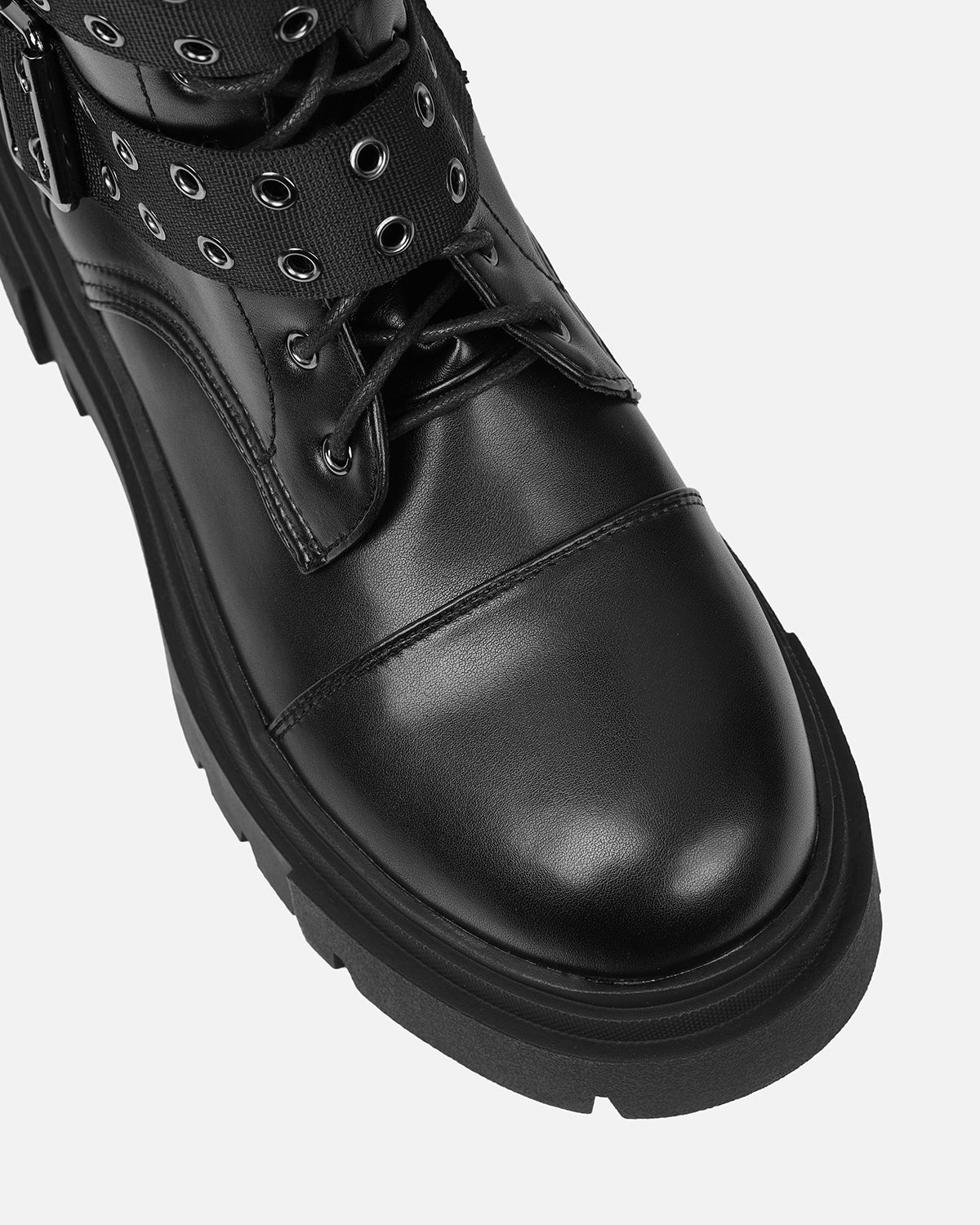 Benedict Black Multi Buckle Chunky Knee Boots | SIMMI London