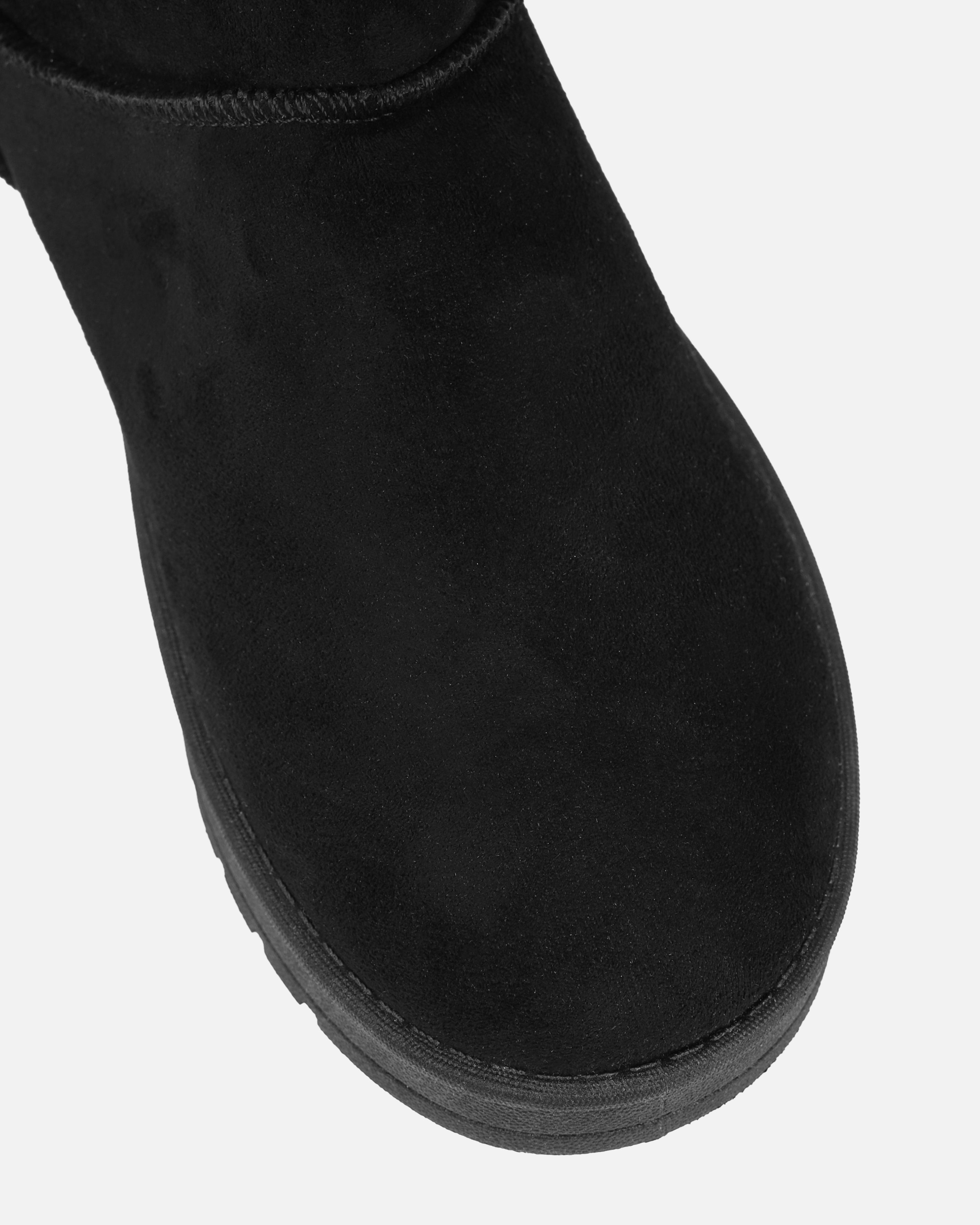 Cosy Black Faux Suede Mini Boots | SIMMI London