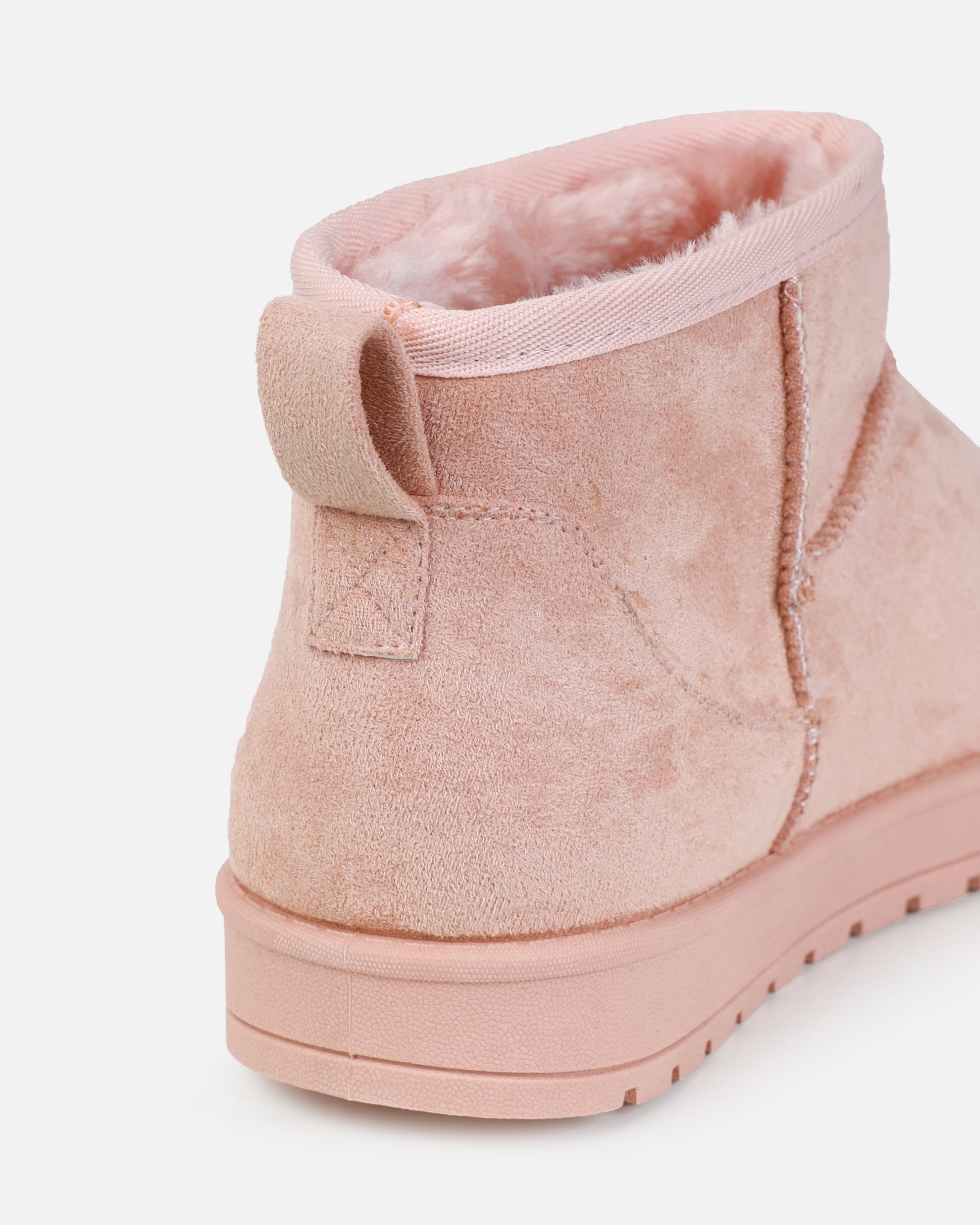Cosy Pink Faux Suede Mini Boots | SIMMI London