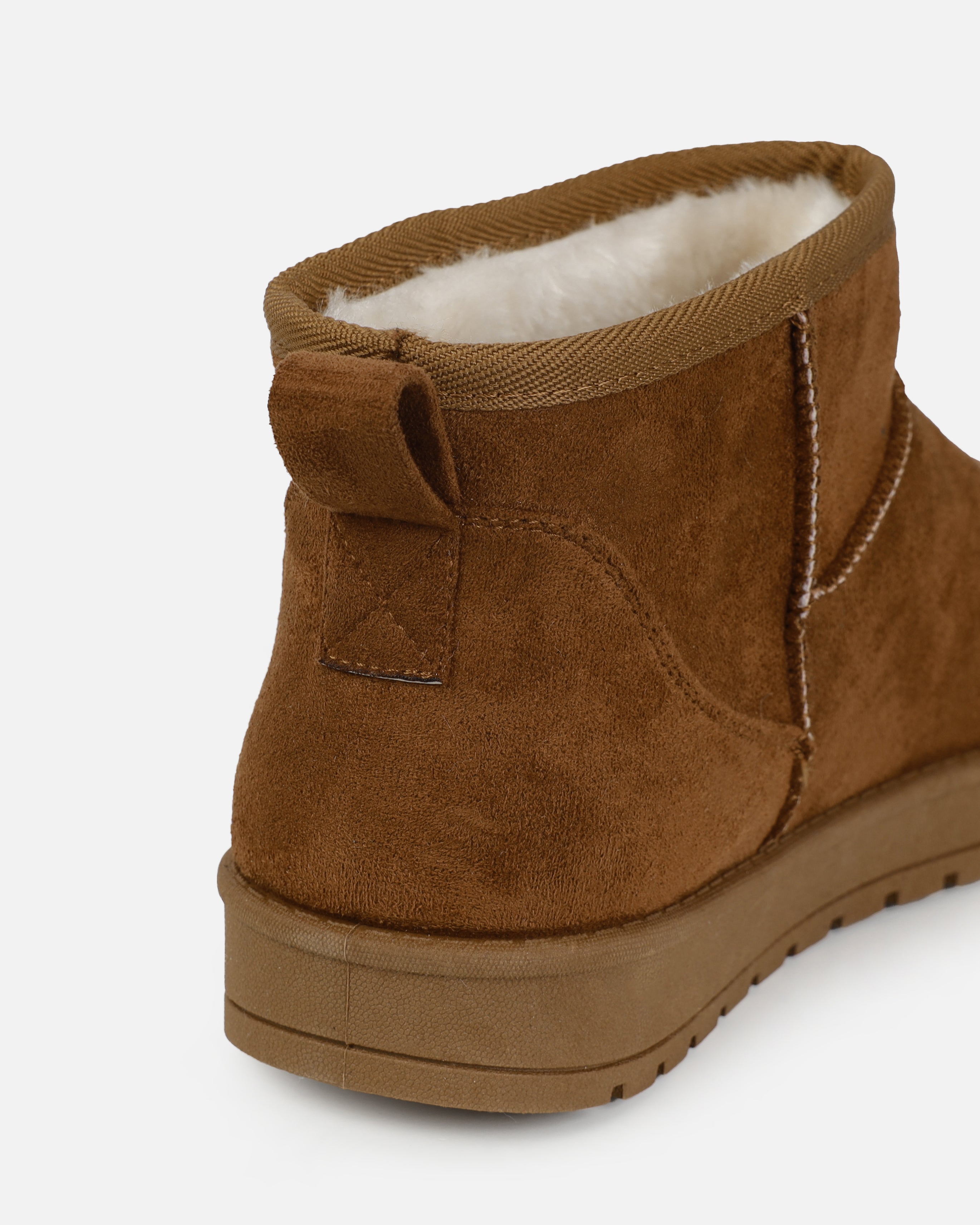 Cosy Tan Faux Suede Mini Boots | SIMMI London