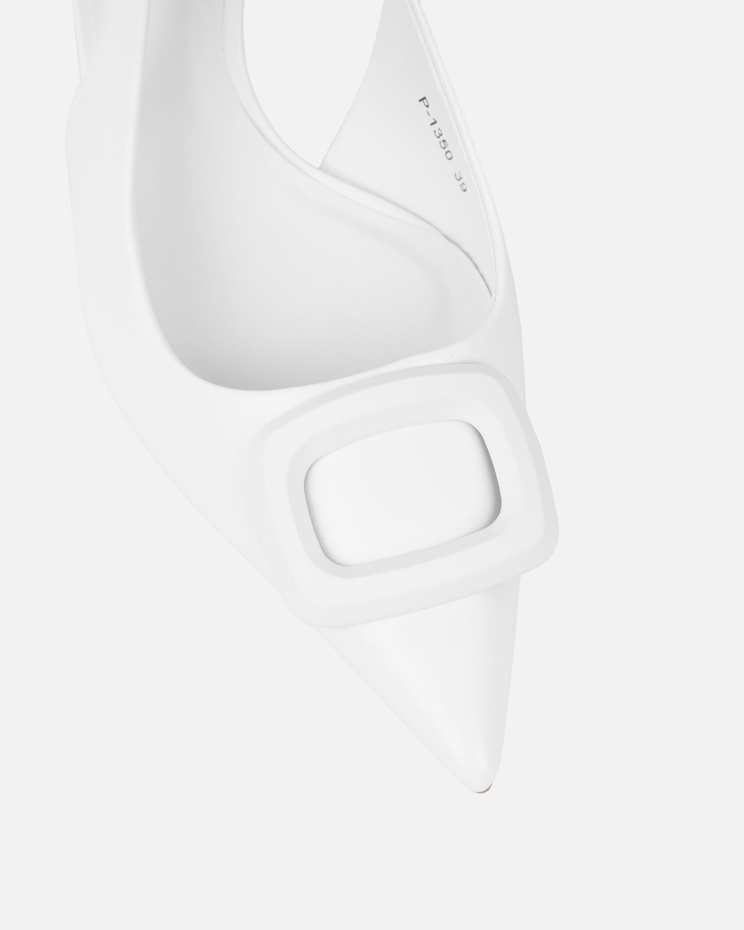 Odell White Sling Back Mid Heel Courts | SIMMI London