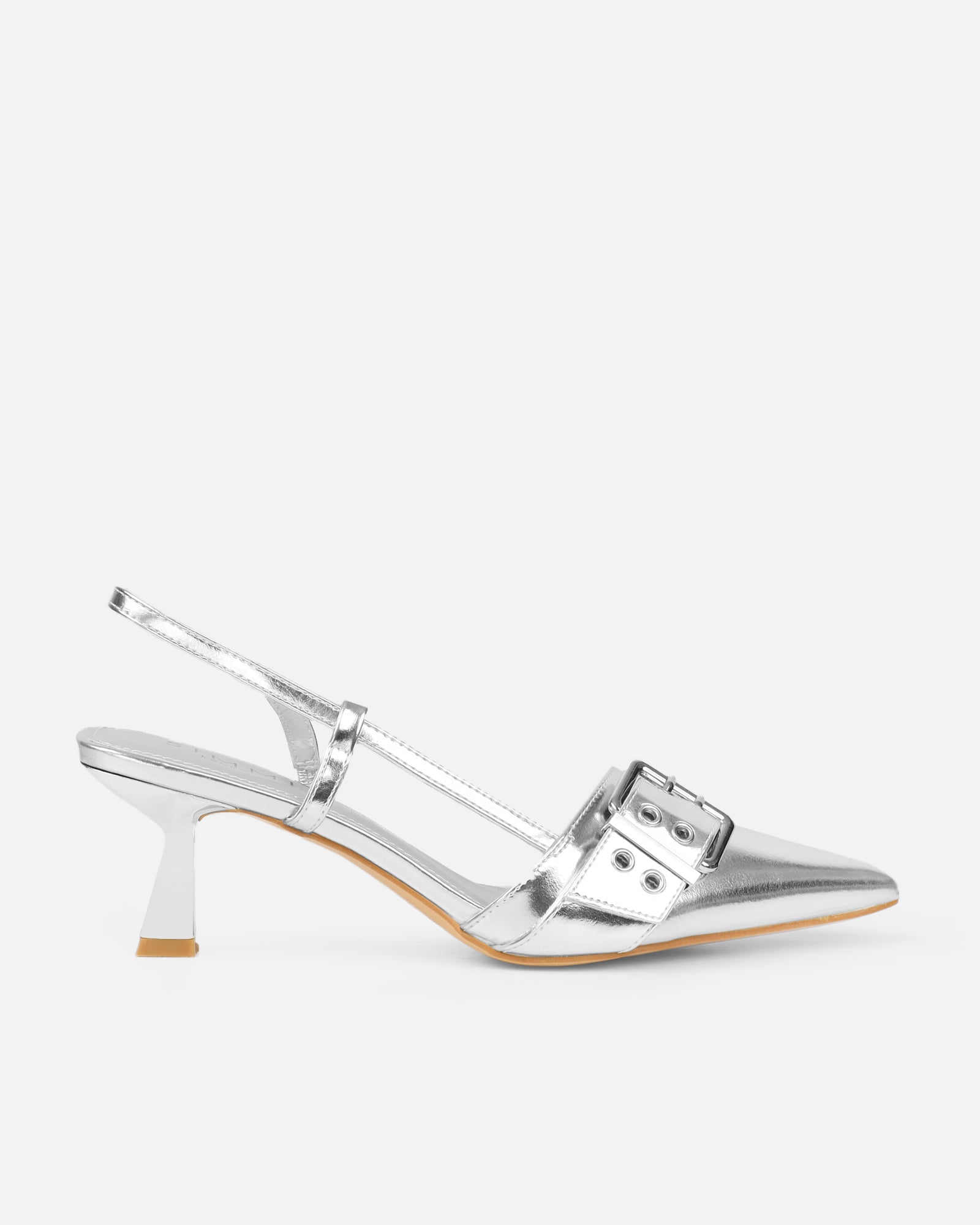 Dala silver metallic low court shoes | SIMMI London