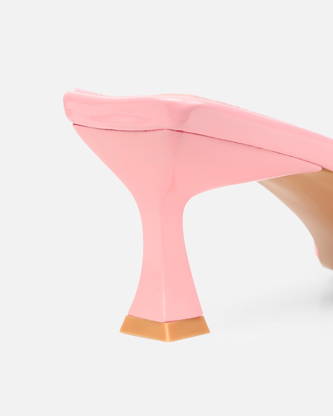 Dallyn pink patent mule heeled sandals | SIMMI London