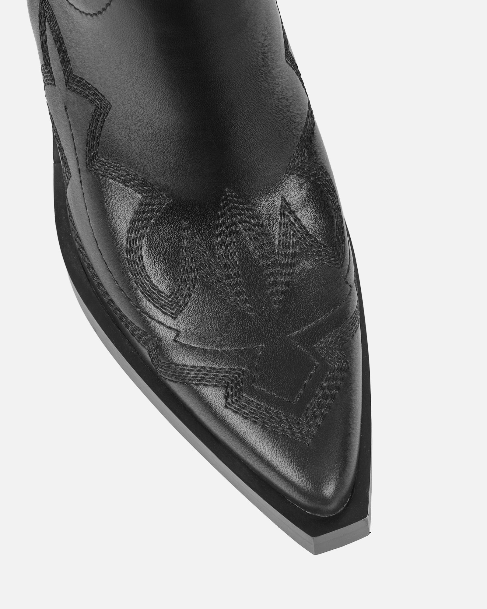 Everest Black Calf Western Boots | SIMMI London