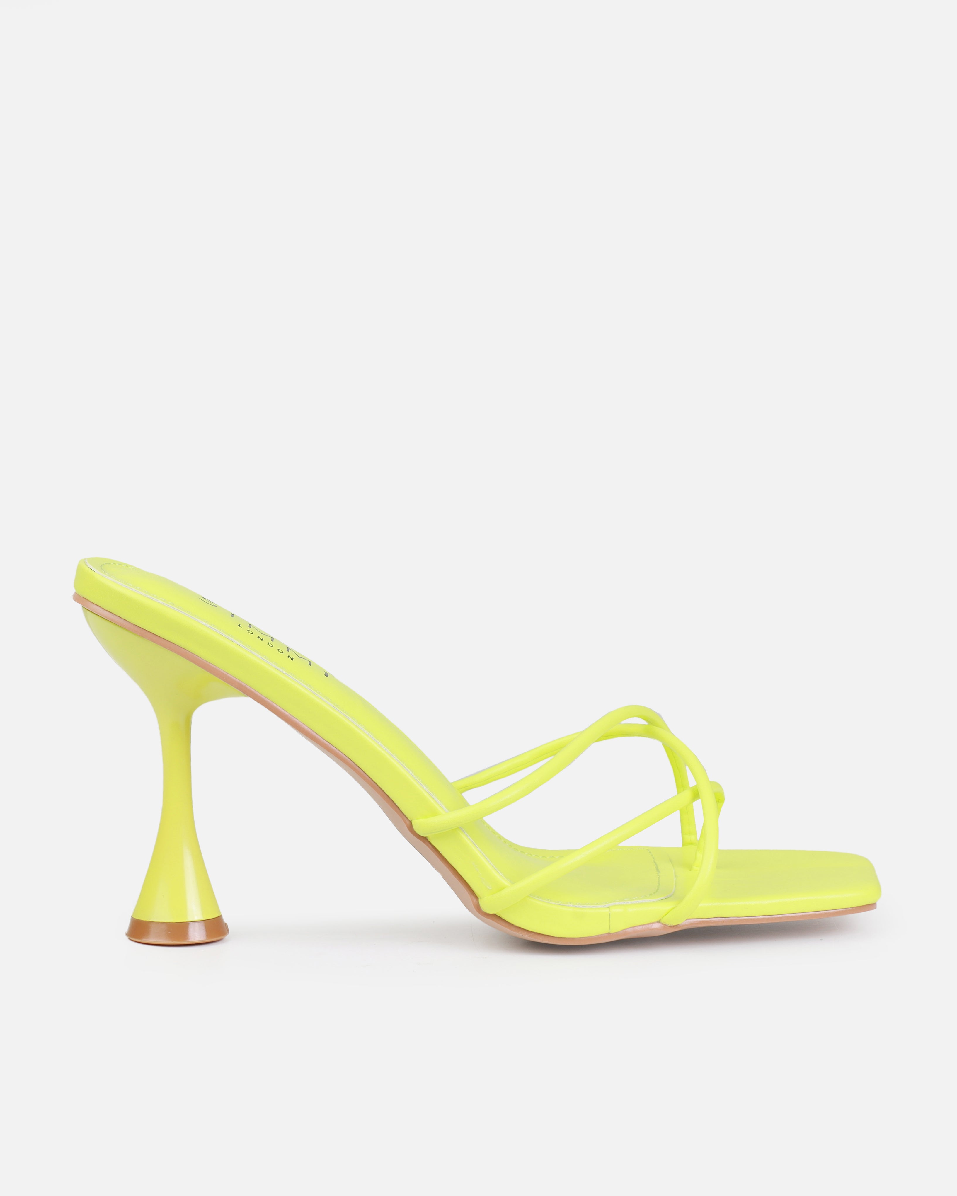 Damarai Lime Mid Heel Toe Thong Mules | SIMMI London