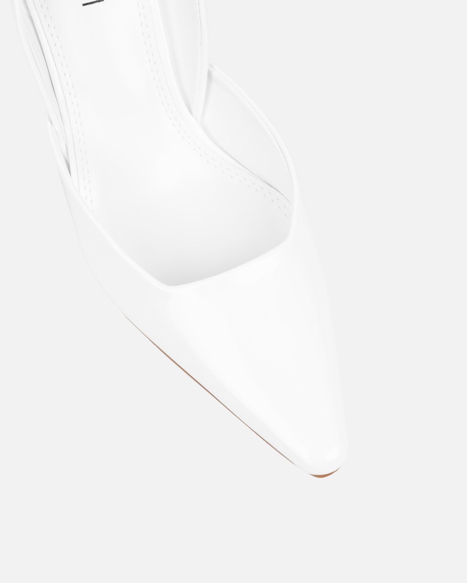 Darcia White Box Sling Back Court Shoes | SIMMI London