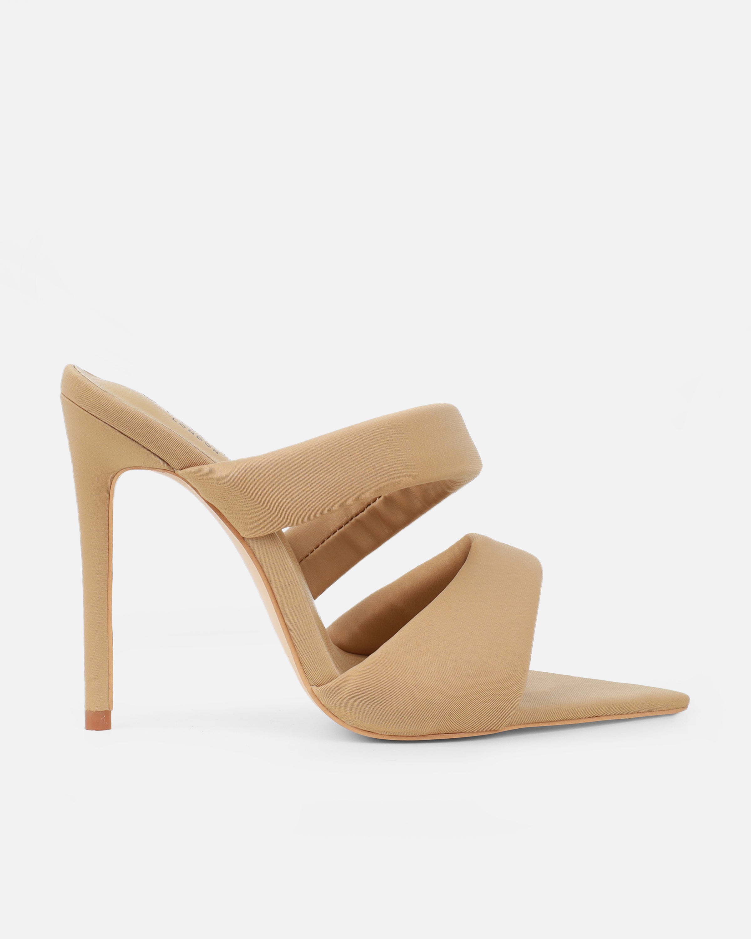 Dio nude lycra pointed toe heeled sandals | SIMMI London