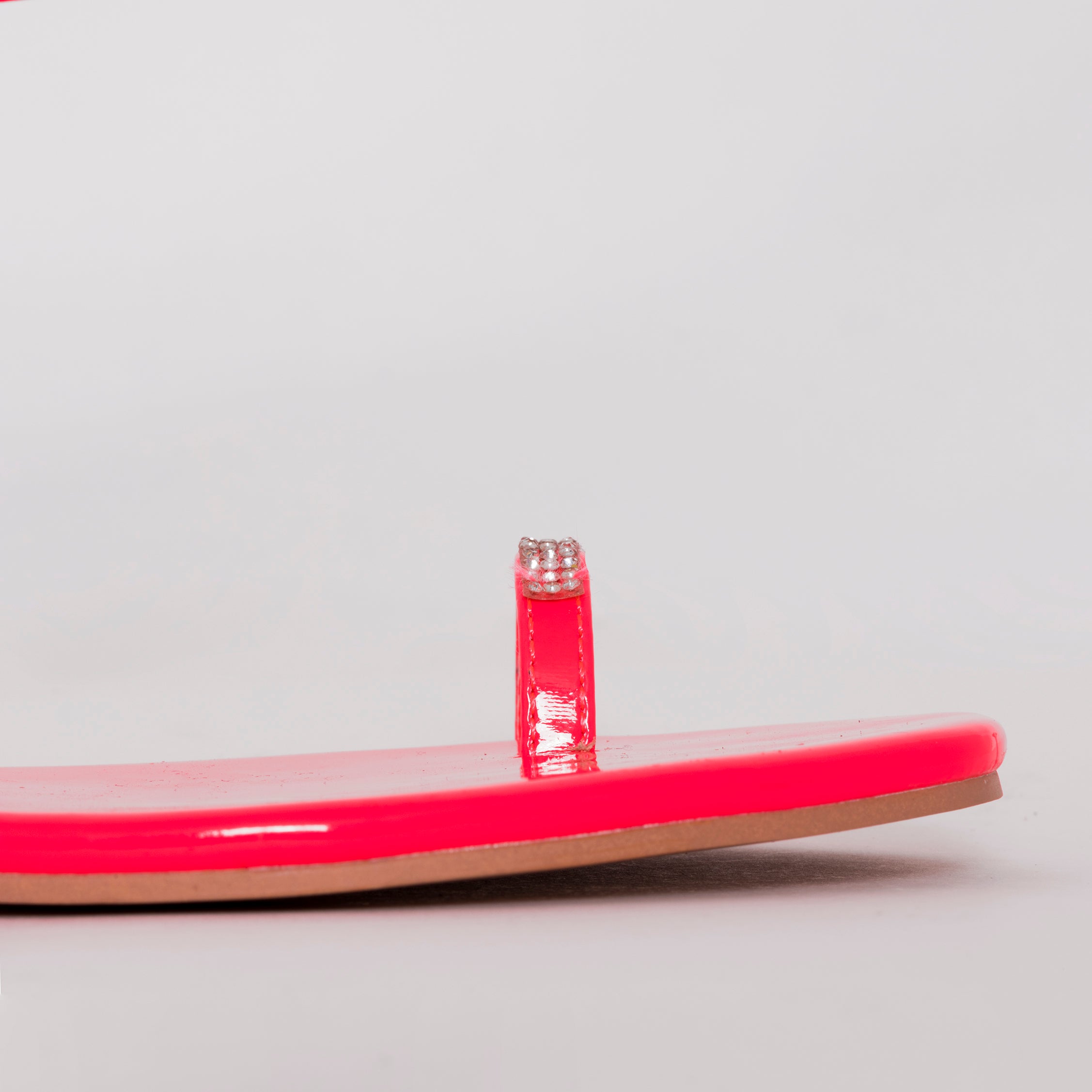 SIMMI SHOES / AVERIE HOT PINK PATENT LACE UP DIAMANTE SANDALS