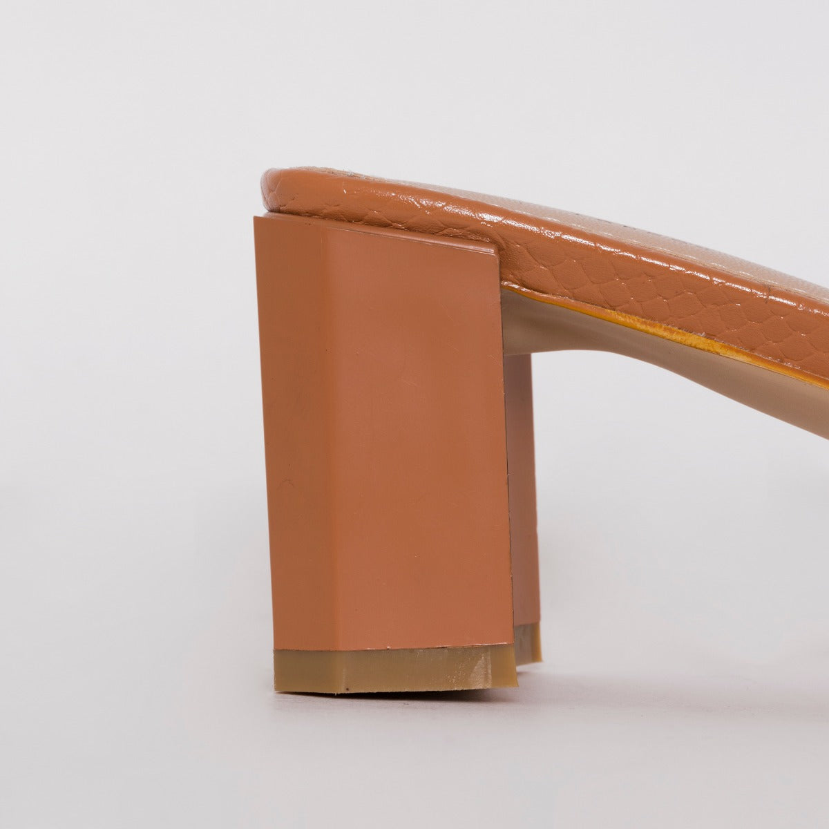 SIMMI SHOES / RUHANI WIDE FIT NUDE SNAKE PRINT BLOCK MID HEEL MULES