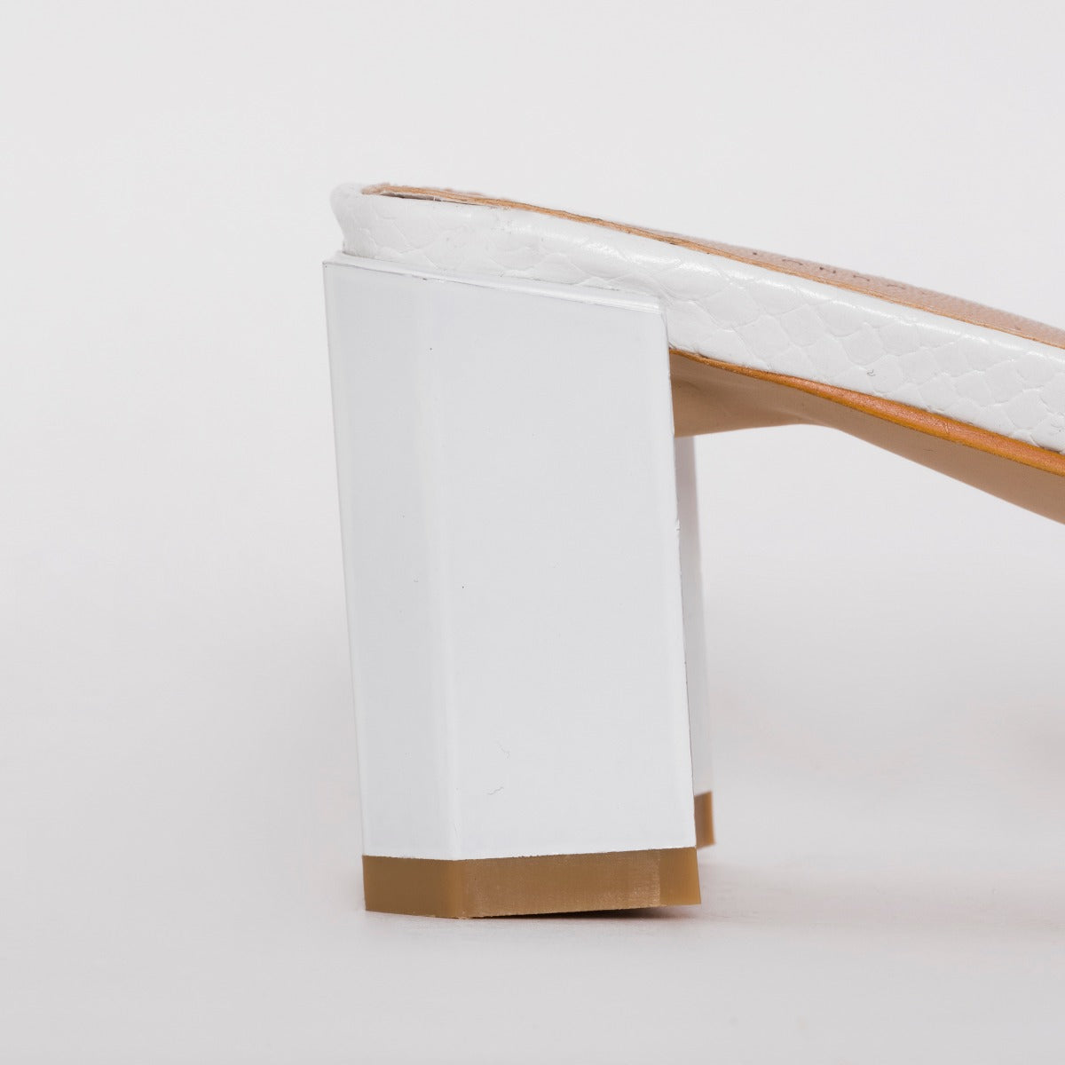 Ruhani Wide Fit White Snake Print Block Mid Heel Mules | SIMMI London