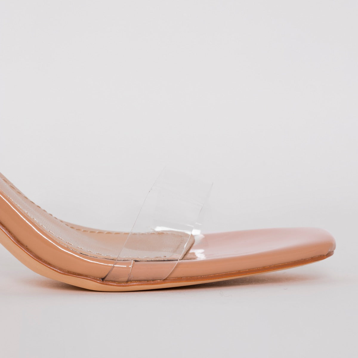 SIMMI SHOES / TRUO WIDE FIT NUDE CLEAR LACE UP STILETTO HEELS