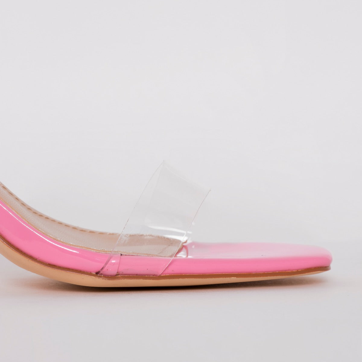 SIMMI SHOES / TRUO WIDE FIT PINK CLEAR LACE UP STILETTO HEELS