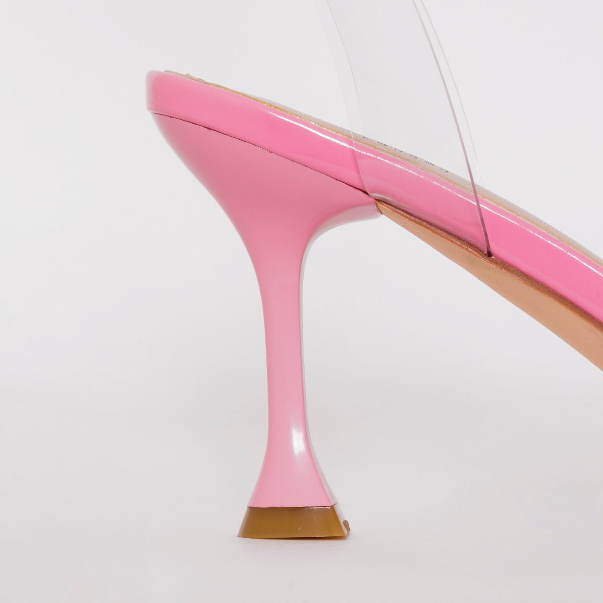 SIMMI SHOES / TRUO WIDE FIT PINK CLEAR LACE UP STILETTO HEELS