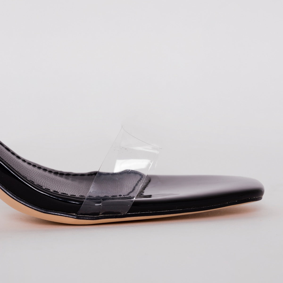 SIMMI SHOES / TRUO WIDE FIT BLACK CLEAR LACE UP STILETTO HEELS