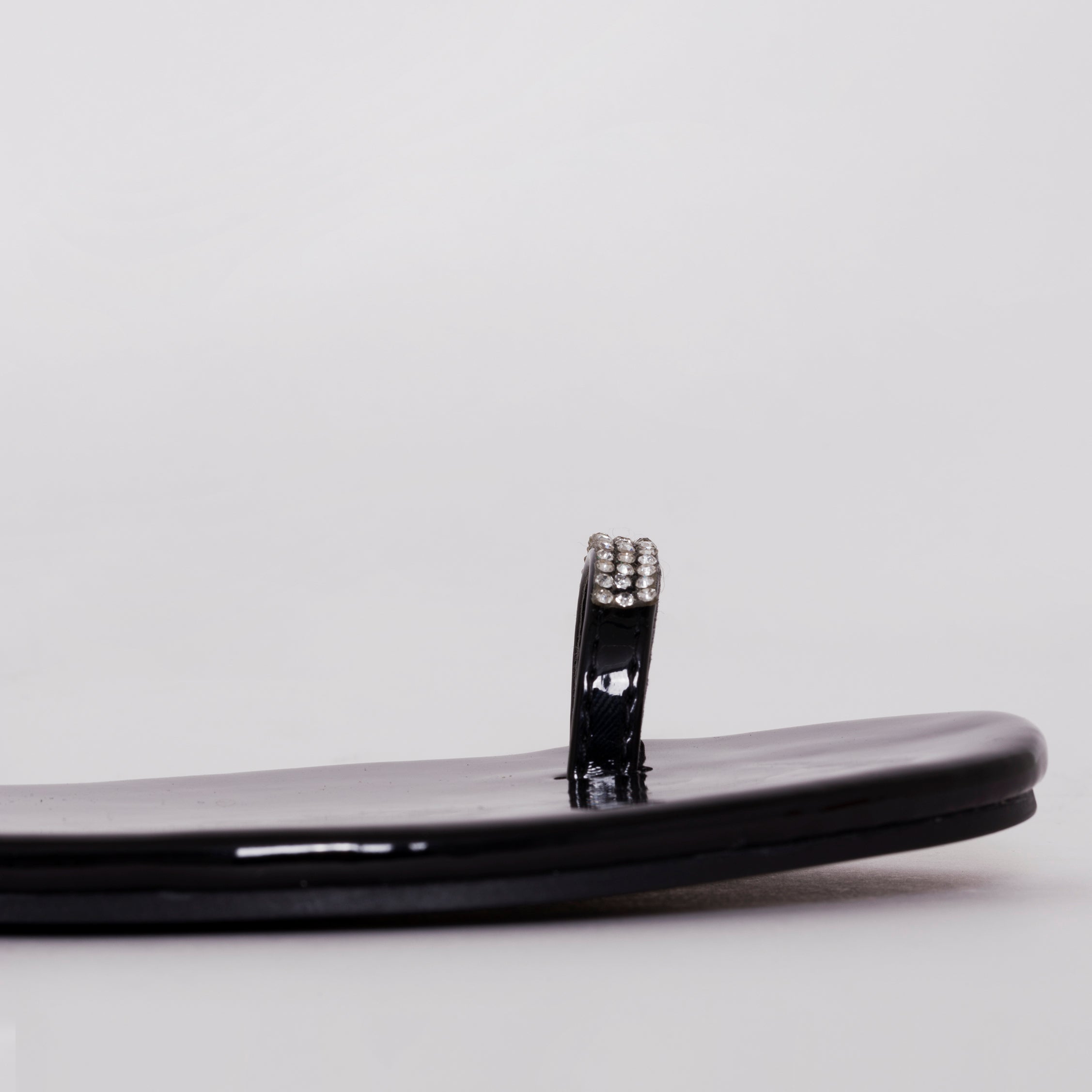 Averie Black Patent Lace Up Diamante Sandals | SIMMI London