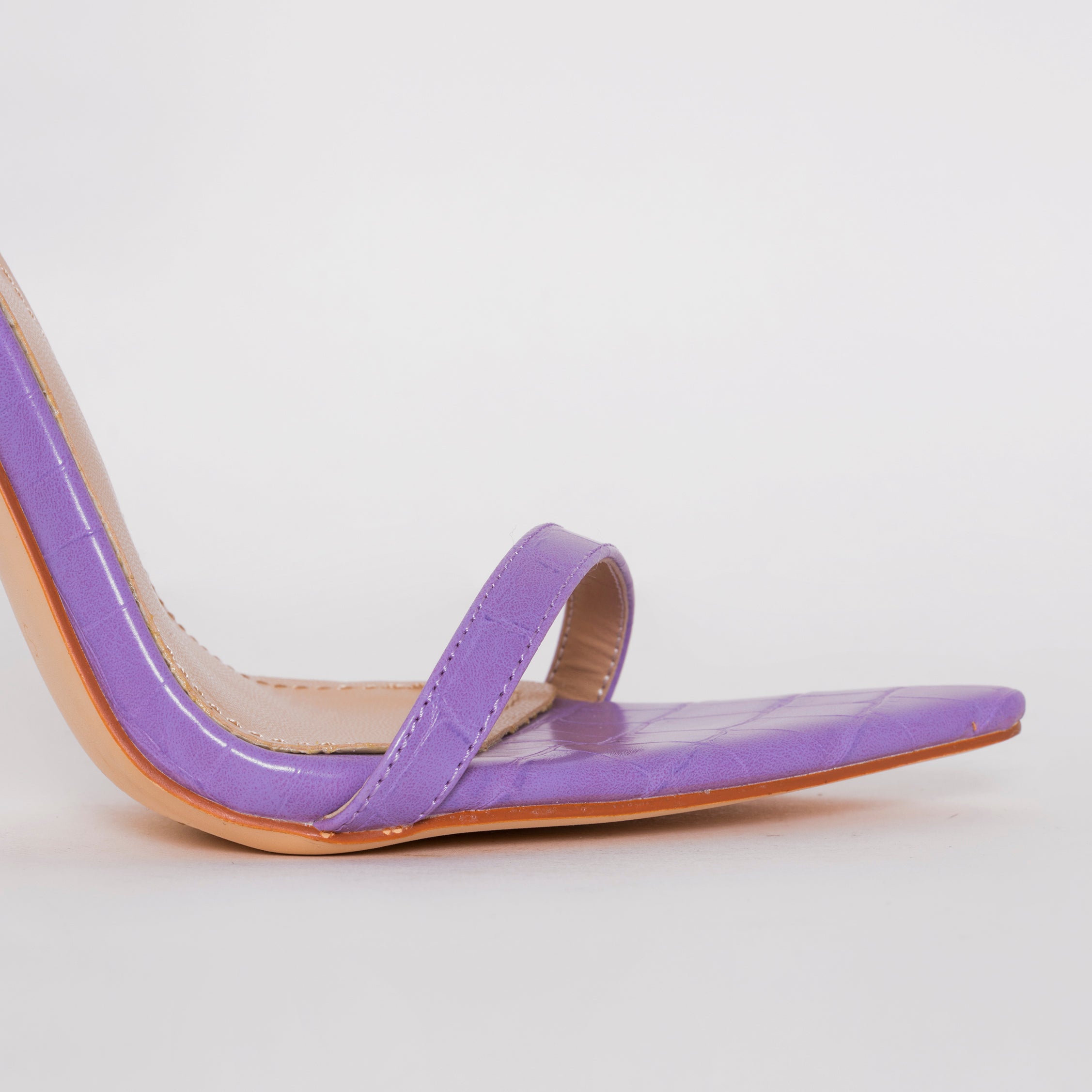 SIMMI SHOES / FRAN PURPLE CROC PRINT STILETTO HEELS