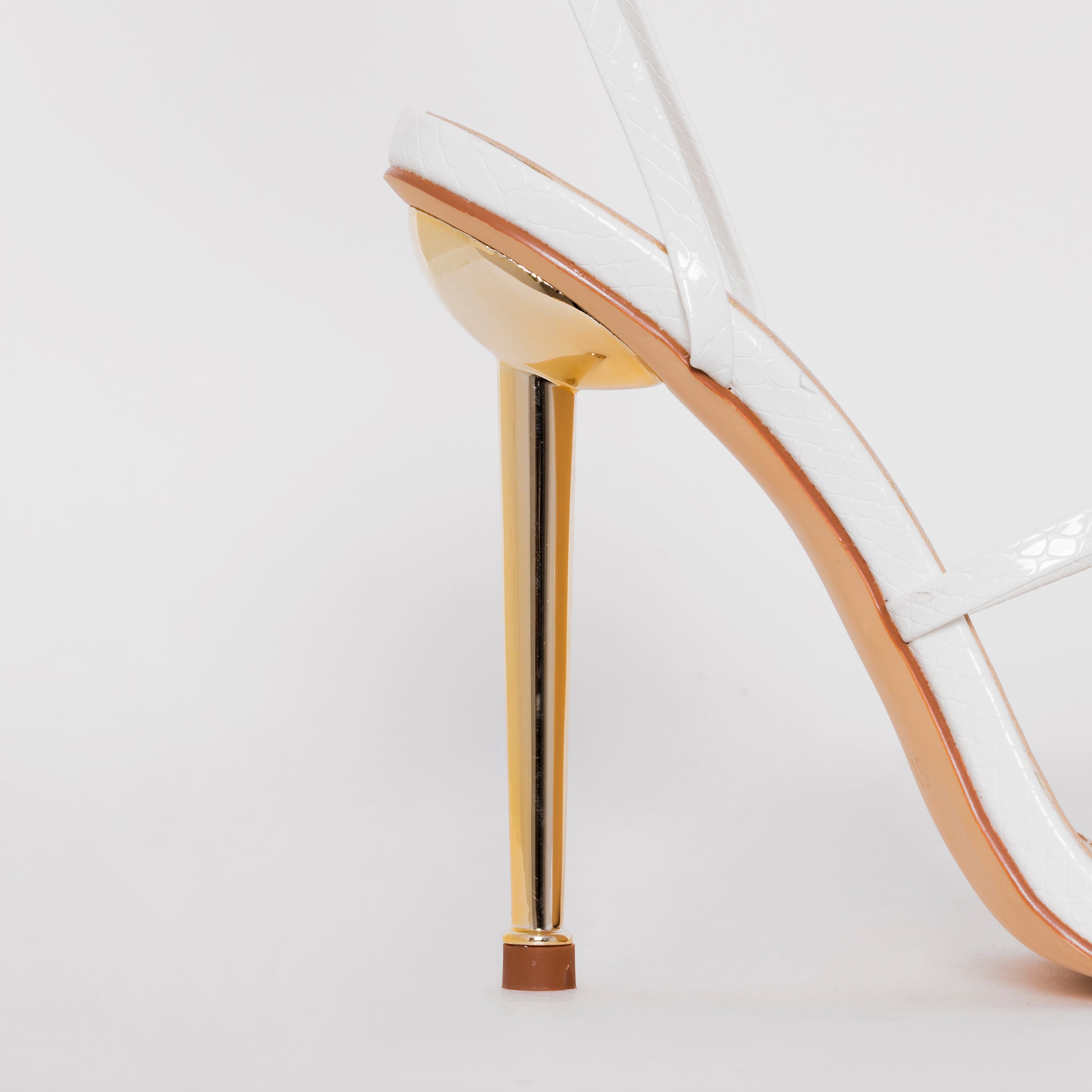 SIMMI SHOES / TYLER WHITE SNAKE PRINT LACE UP HEELS