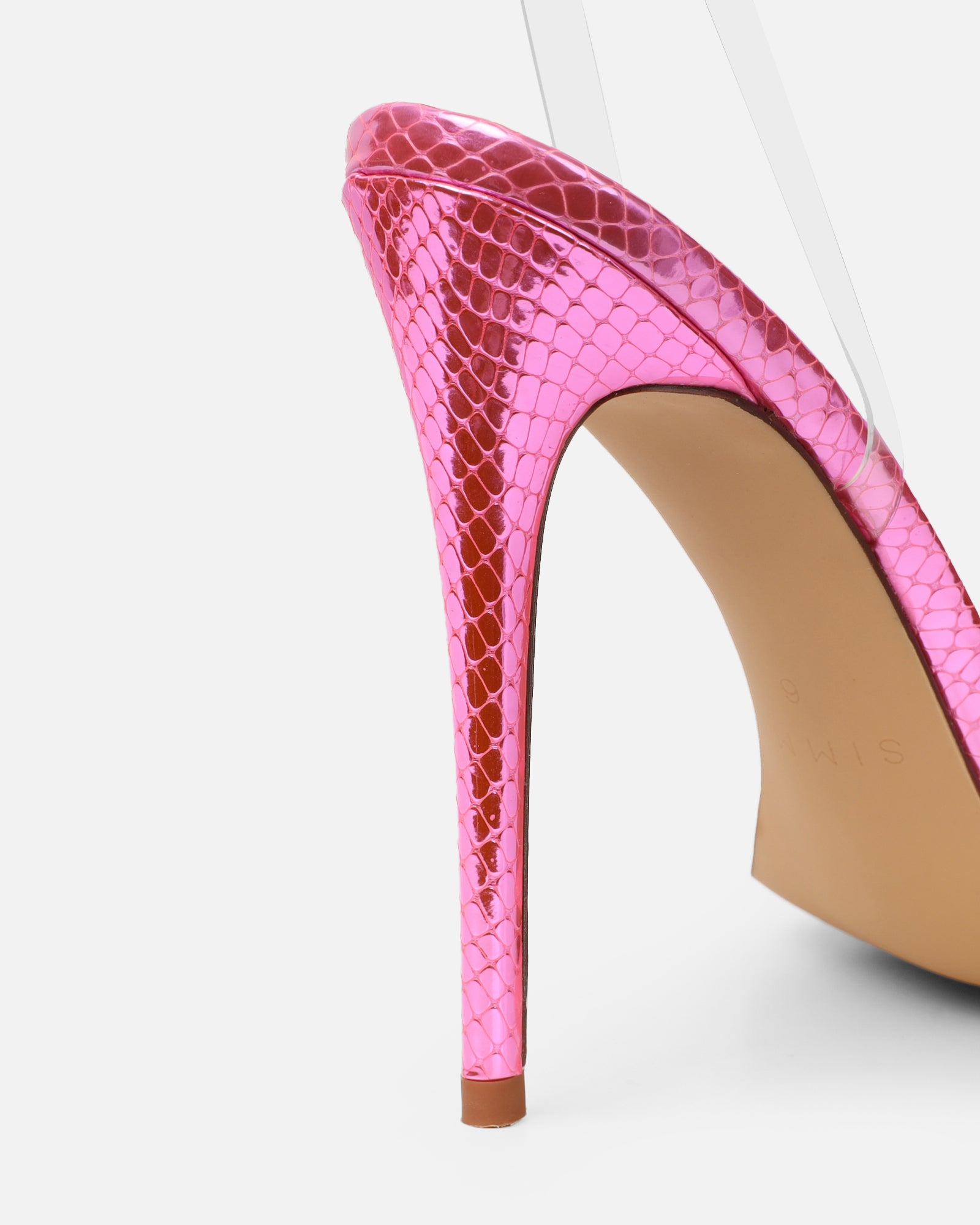 Erica Pink Snake Flower Embellished Heeled Sandals | SIMMI London